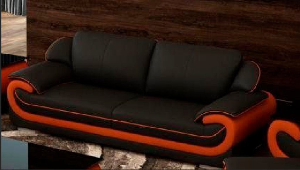 Made Design Dreisitzer luxus Polster Neu, Schwarzes Europe Sofa in Modernes JVmoebel