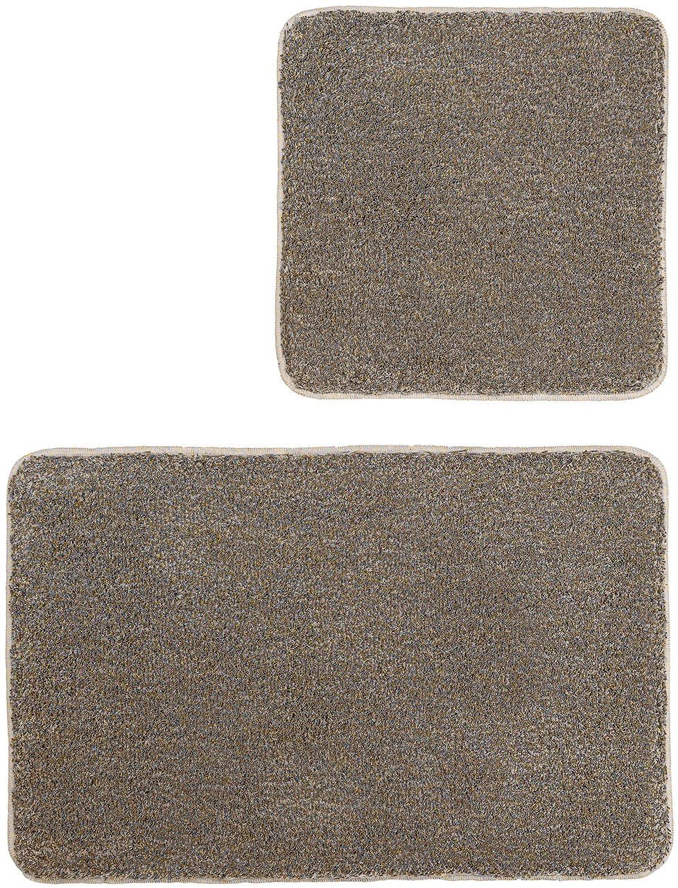 Kleine Wolke Badematte RELAX, Höhe 30 mm, rutschhemmend beschichtet, fußbodenheizungsgeeignet, Polyacryl, quadratisch, 2er-Set 50x50 cm / 55x85 cm, Badteppich, Uni Farben, rechteckig, rund & als Set erhältlich