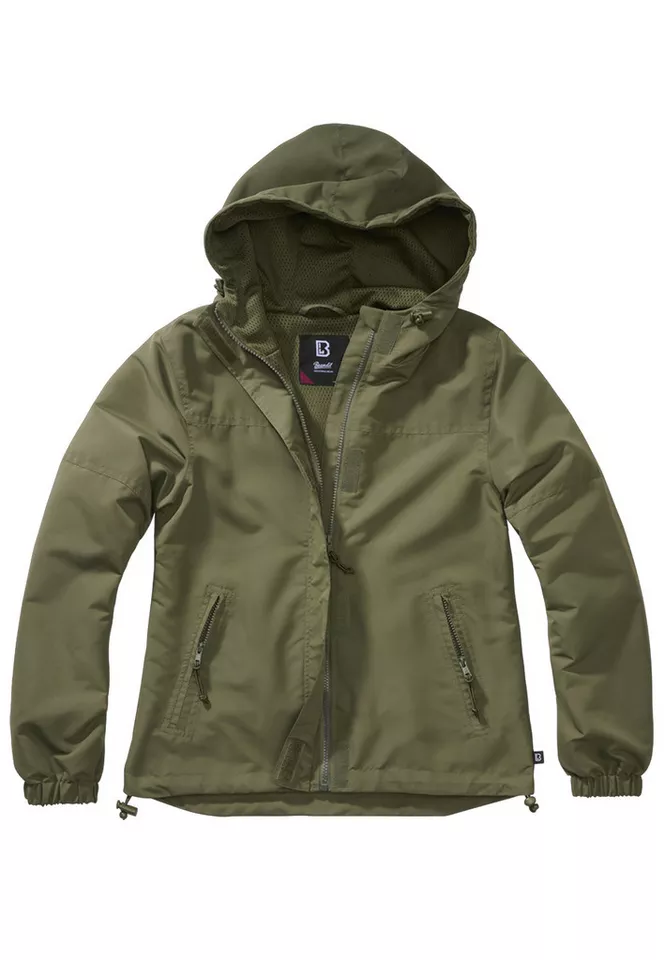 Brandit Allwetterjacke Brandit Damen Ladies Summer Windbreaker Frontzip (1-St)