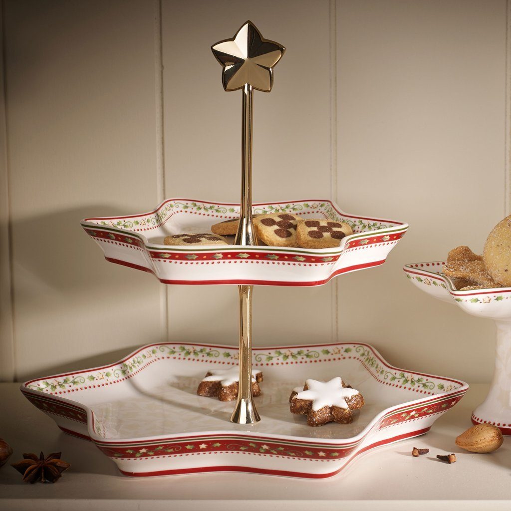 Villeroy & Boch Etagere Winter Bakery Delight Etagere Ilex, Porzellan, (1-tlg), Premium Porcelain, 1 Stck, Handwäsche empfohlen