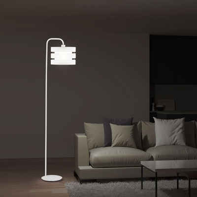 WOFI Stehlampe, Leuchtmittel nicht inklusive, Stehlampe Wohnzimmer weiß Stehleuchte 161 cm Stehlampe