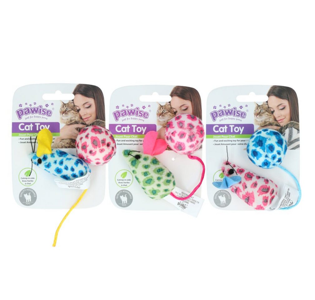 Thumbnail - Pawise Tierkuscheltier Cat Toy - Mice & Ball