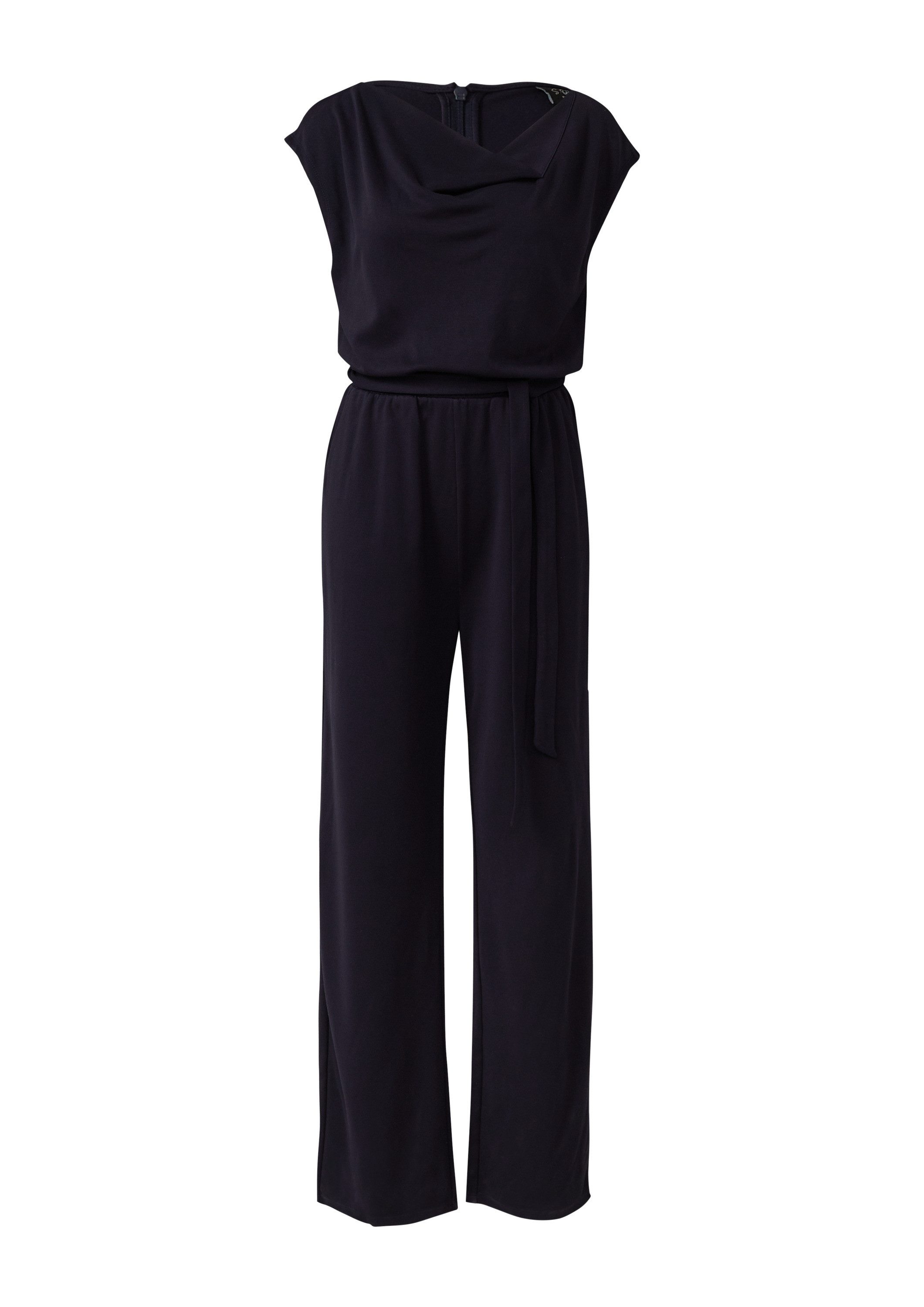 s.Oliver Jumpsuit Overall Ärmelloser Overall mit Bindegürtel und asymmetris günstig online kaufen