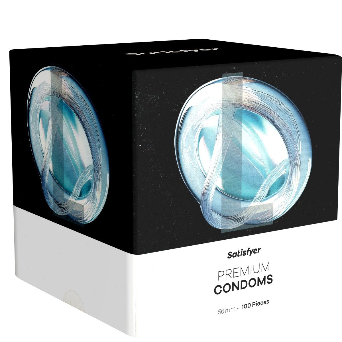 Satisfyer Kondome Premium Condoms 56 Packung mit, 100 St., Kondome aus Naturkautschuk, 100 Lovetoy-kompatible Kondome in Größe L