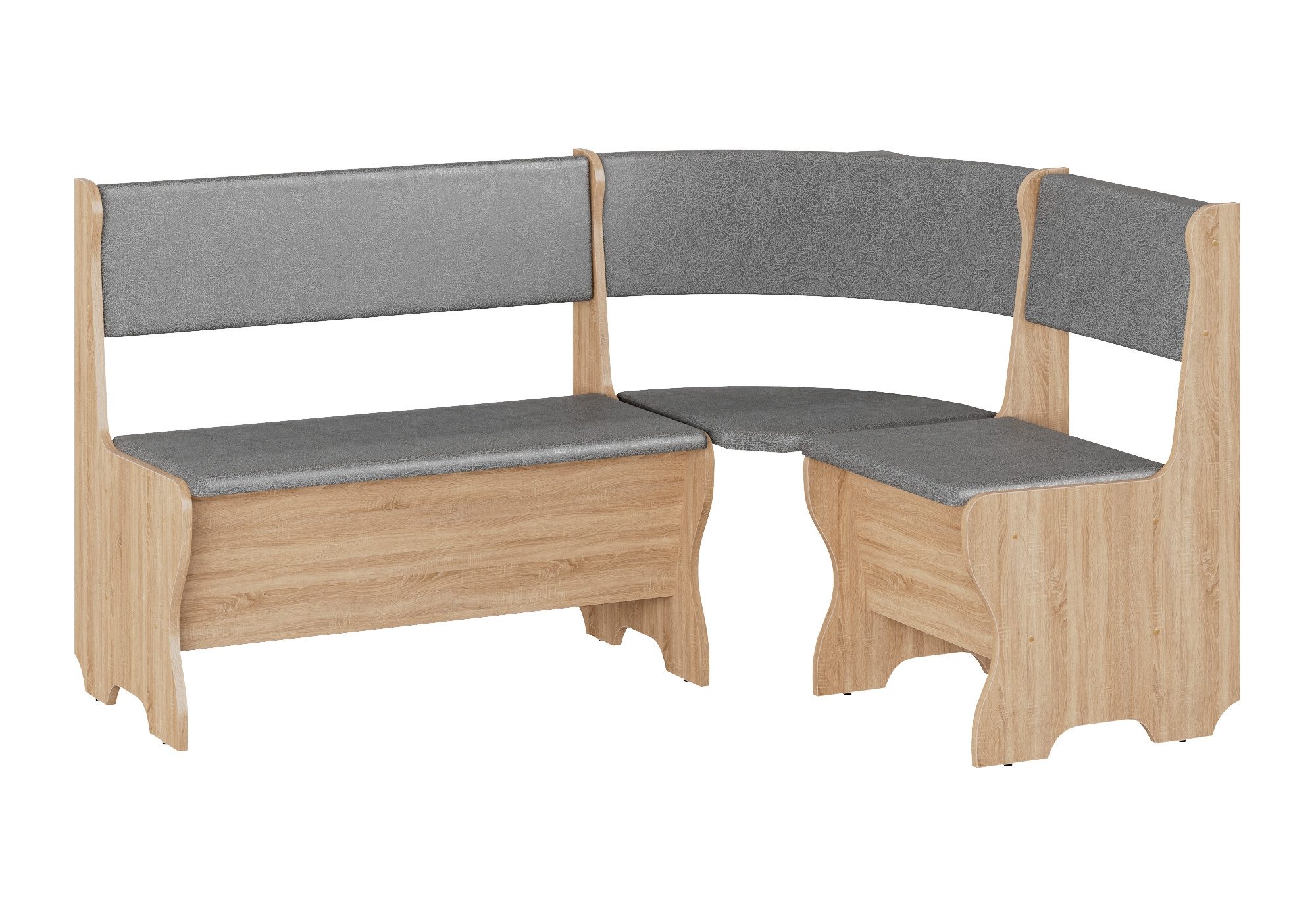 Rodnik Eckbank Malta, Truhenbank, Holzoptik Sonoma Eiche, Kunstleder günstig online kaufen