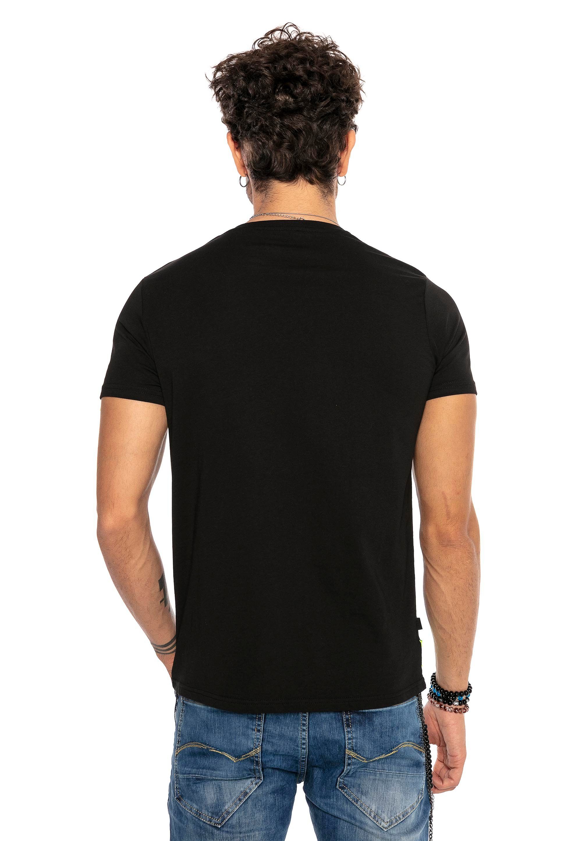 schwarz modischem NASA-Print Visalia T-Shirt RedBridge mit