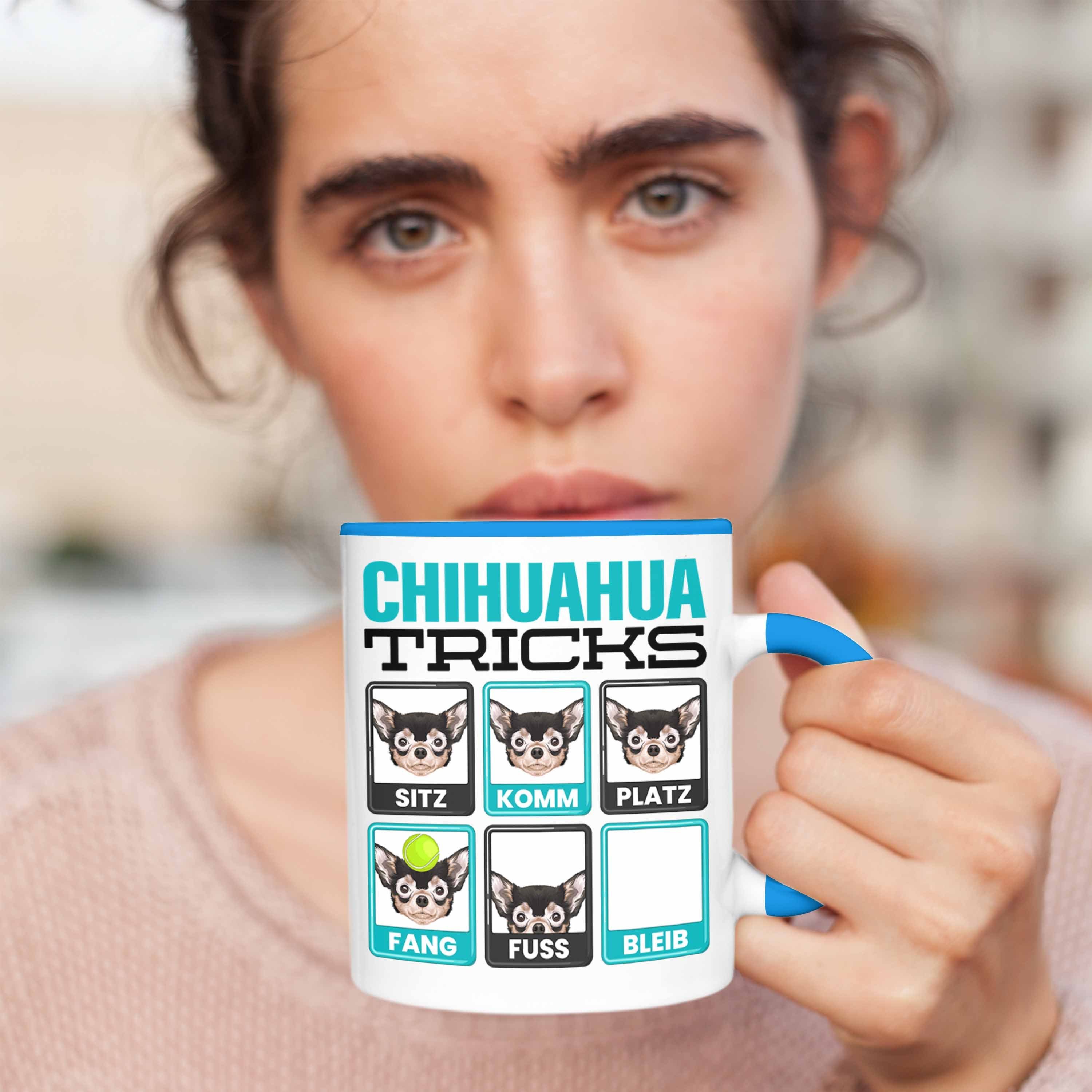 Geschenk Blau Chihuahua Geschenkidee Spruch Besitzer Lustiger Tasse Chihuah Trendation Tasse