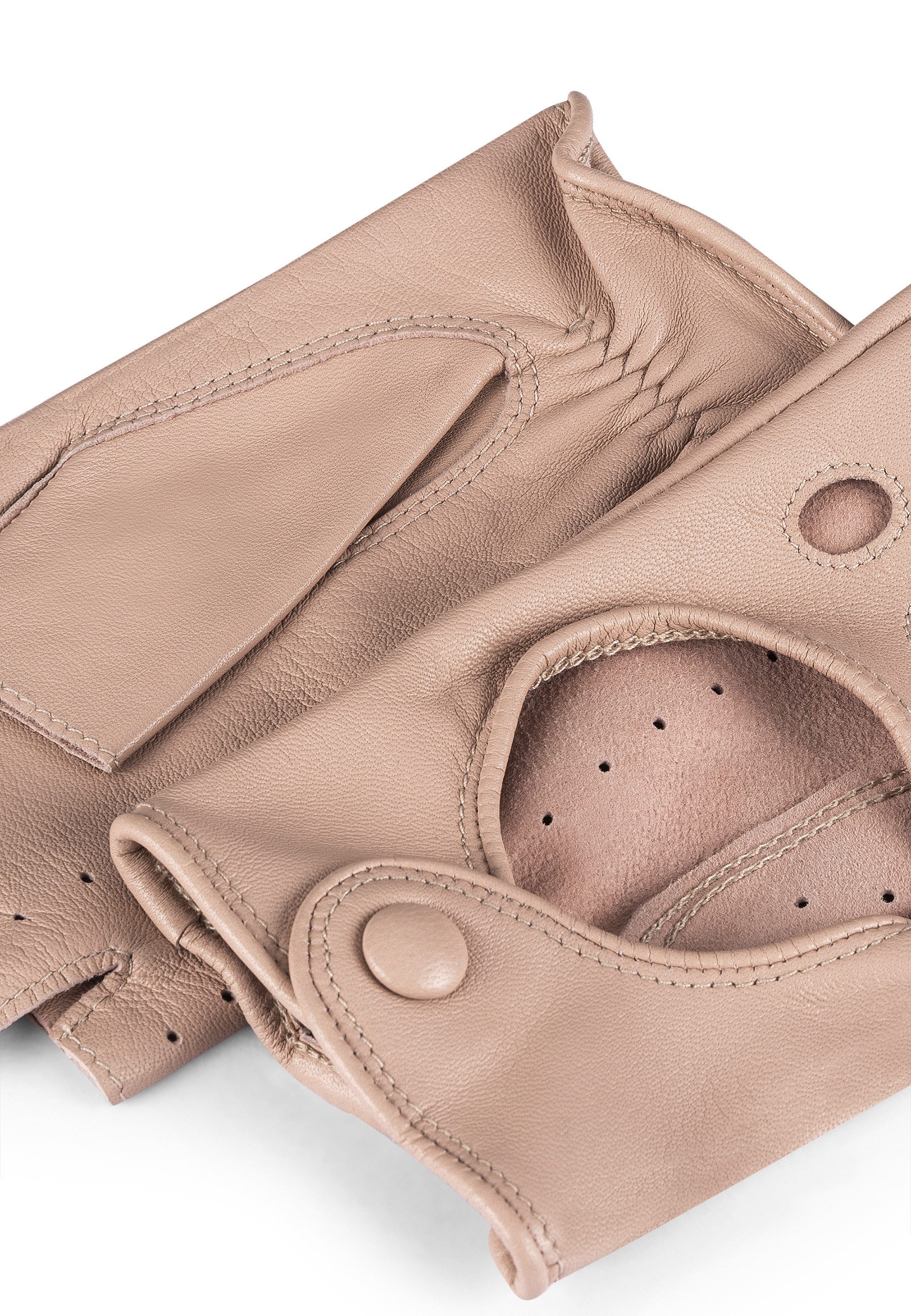 Roeckl Lederhandschuhe FLORENZ AUTOFAHRER Autofahrerhandschuhe mit Druckknopf