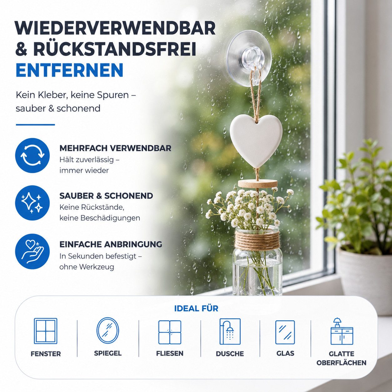 happymas Fensterhaken 20 transparente Saughaken mit Schlitz für Lichterketten, (20-St., 20er Set), Saugnapfhalter Fenster – Bild 5 von 5