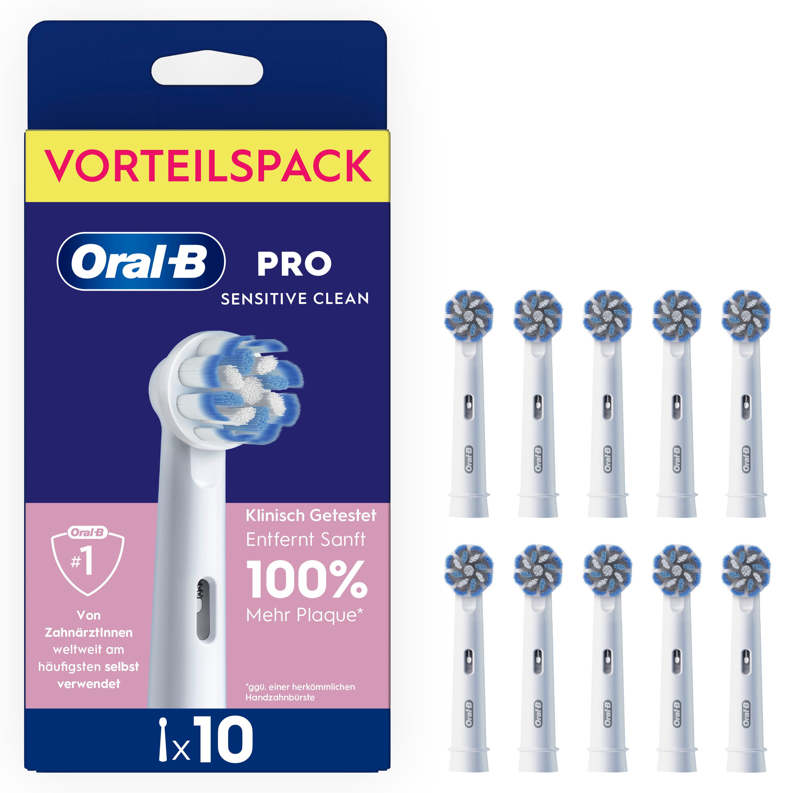 Oral-B Aufsteckbürsten Pro Sensitive Clean, Sanfte Zahnreinigung, innovative X-förmige Borsten