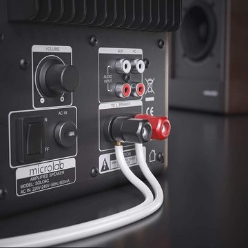conecto conecto 25m Lautsprecherkabel Lautsprecher Boxen Kabel 2x1,5mm² CCA Audio-Kabel
