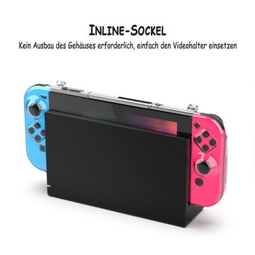 Tadow Für Nintendo Schutzhülle, voller Umschlag, Schutzfolie,Hartschalenetui Zubehör Nintendo (Kompatibel mit Nintendo SWITCH-Konsolen All-inclusive-Transparenthülle)