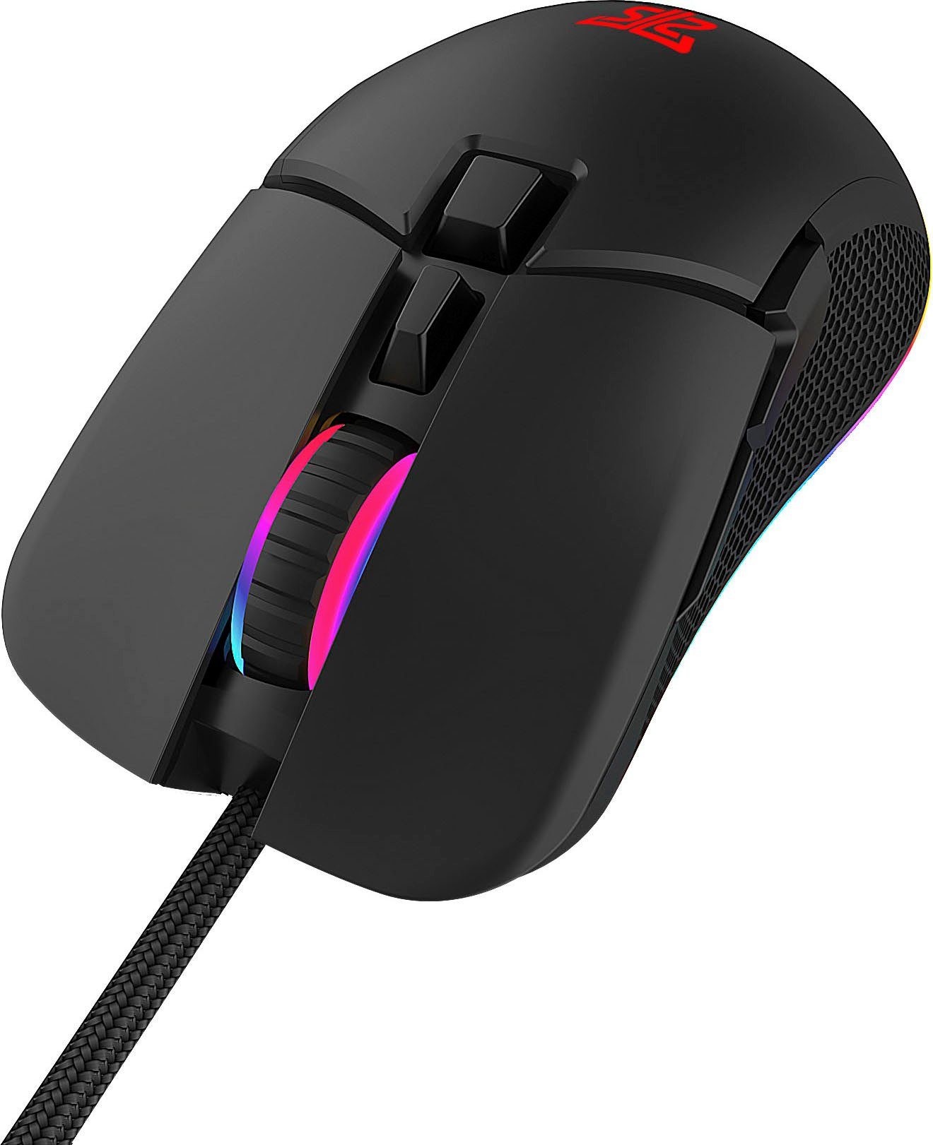 Hyrican Stiker Gaming-Maus, RGB LED Beleuchtung, USB, kabelgebunden Gaming-Maus
