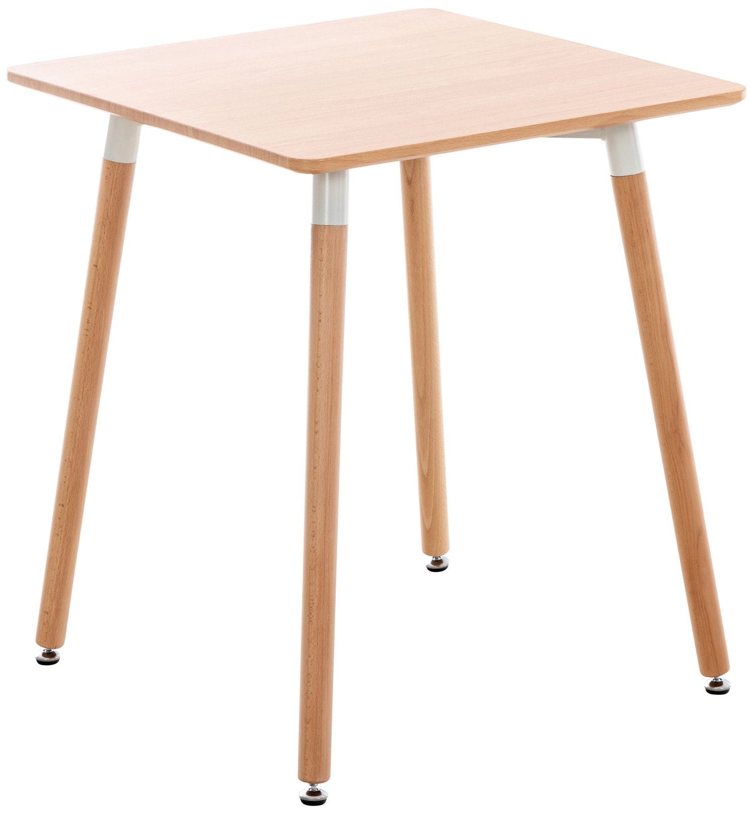 TPFLiving Esstisch Vivien - Esstisch für Küche, Esszimmer, Balkon, Terrasse  (Hochwertiger Tisch mit stabiler MDF-Tischplatte - Durchmesser: 60 cm,  1-St., Stabiler Küchentisch mit solidem 4-Fuß-Gestell aus Buchenholz), Maße  (BxLxH): 60 x 60 | Esstische