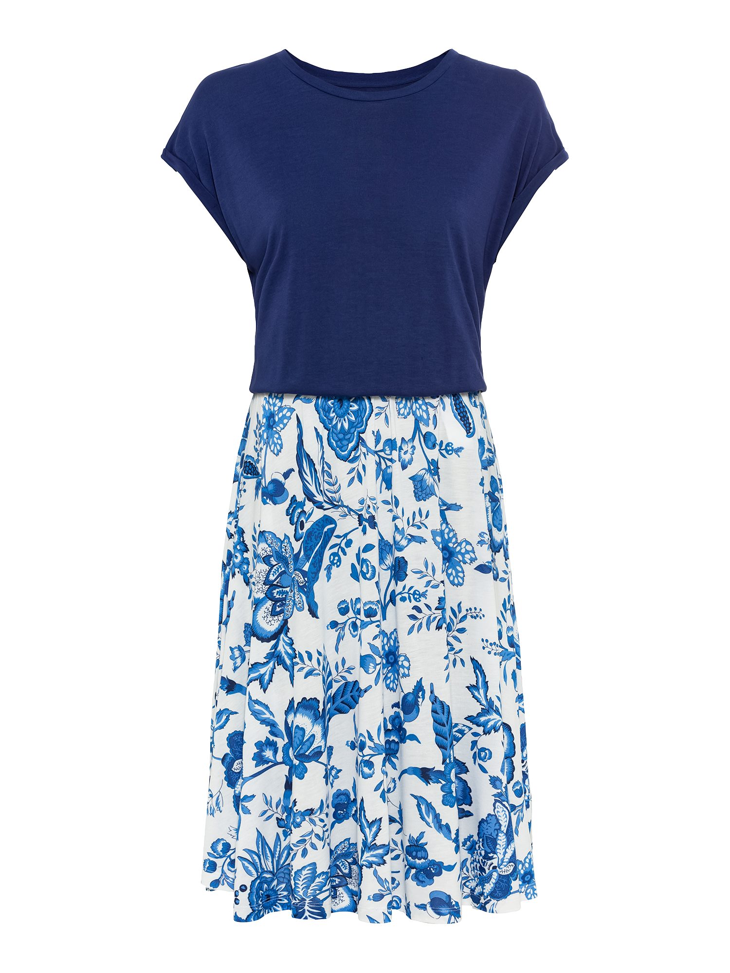 LASCANA Sommerkleid mit bedrucktem Rock, T-Shirtkleid, günstig online kaufen