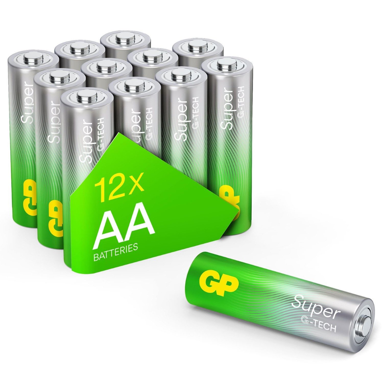12x Super Alkaline GTECH Batterien AA Mignon Batterie