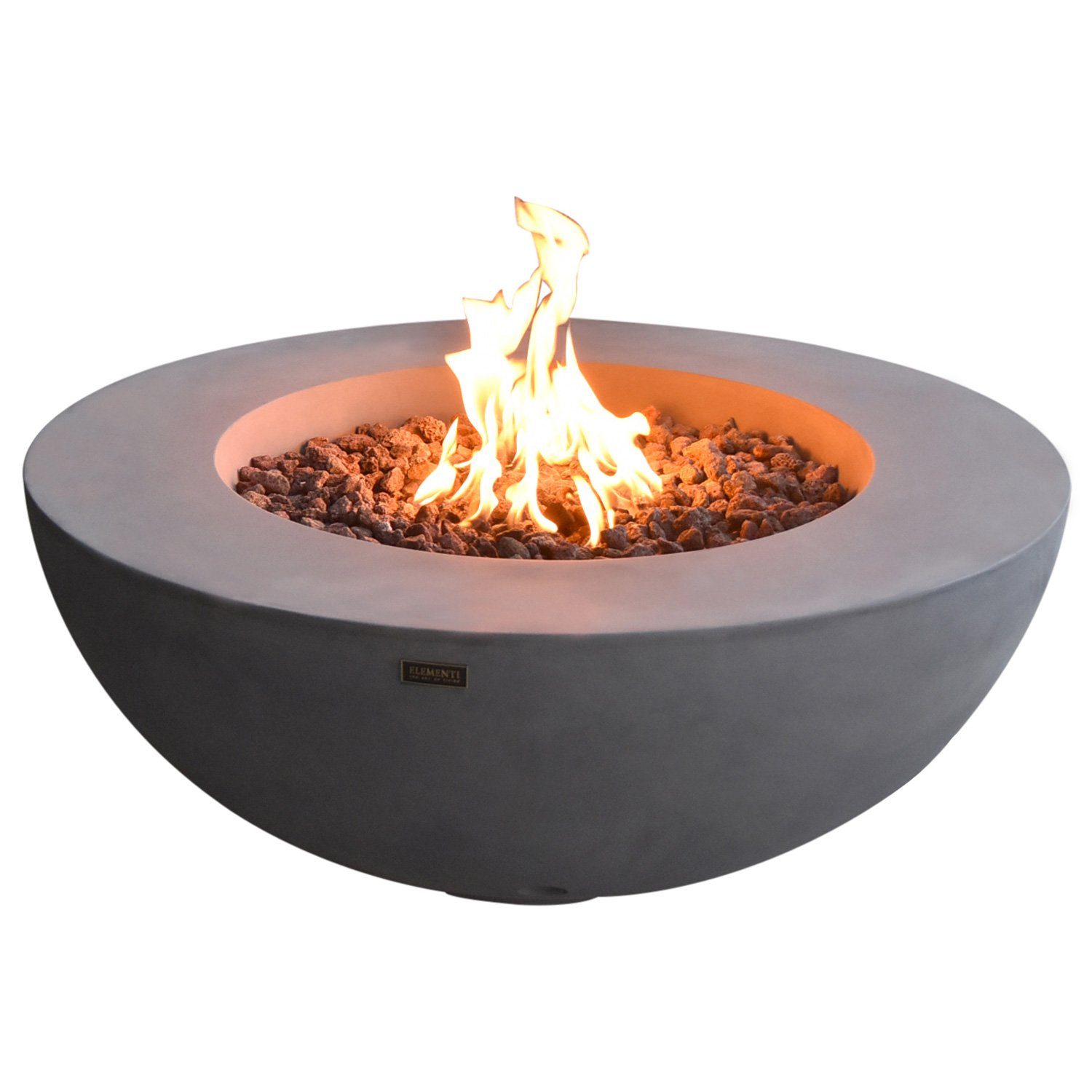 Feuertisch Gasfeuerstelle "Ätna" rund in Beton-Optik