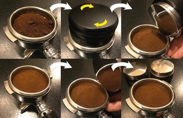 scarlet espresso Küchenmaschinen Zubehör-Set, Distributor »Speciale TRE« für Barista; zur perfekten Extraktion mit Siebträgermaschinen; verschiedene Größen; schwere Ausführung von scarlet espresso