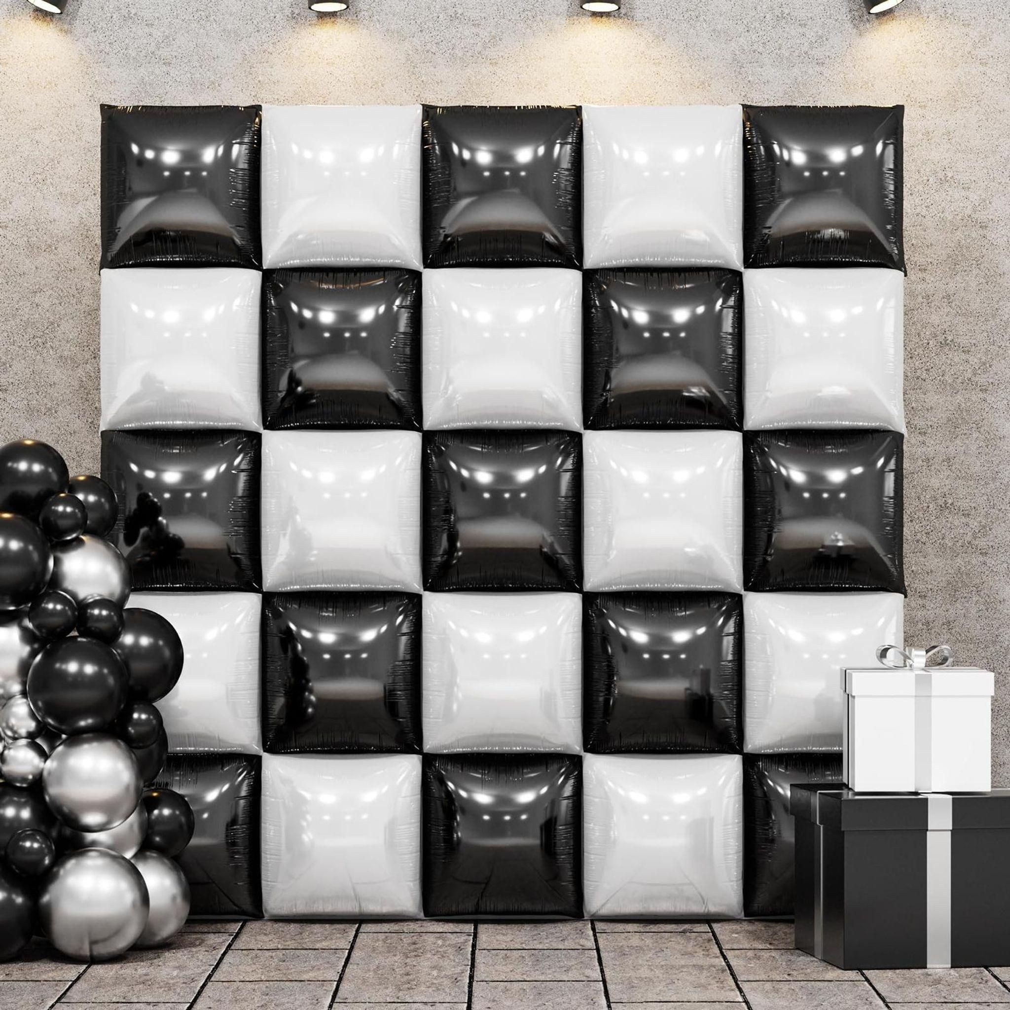 FELIXLEO Helium 25 Folienballons Quadratisch Metall Ballons Hochzeit Geburtstag