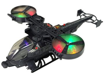 LEAN Toys Spielzeug-Hubschrauber Militärhubschrauber Groß Licht Sound Hubschrauber Spielzeug Aufkleber