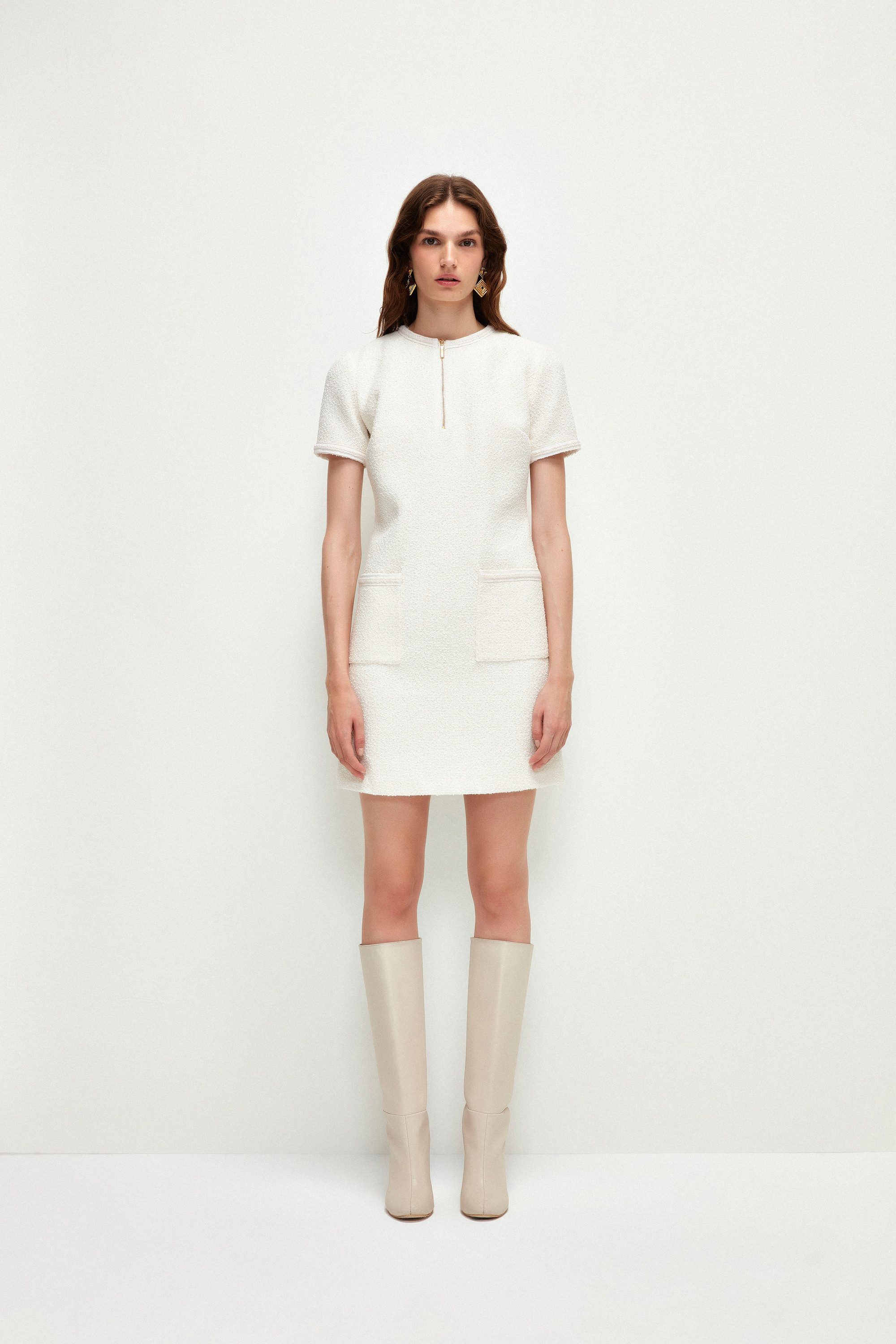 adL Minikleid Minikleid mit Reißverschluss