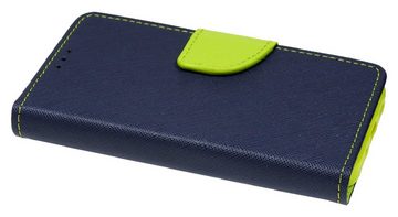 cofi1453 Handyhülle cofi1453® Buch Tasche "Fancy" für iPhone 12 Pro Handy Hülle Etui Brieftasche Schutzhülle mit Standfunktion, Kartenfach Blau-Grün