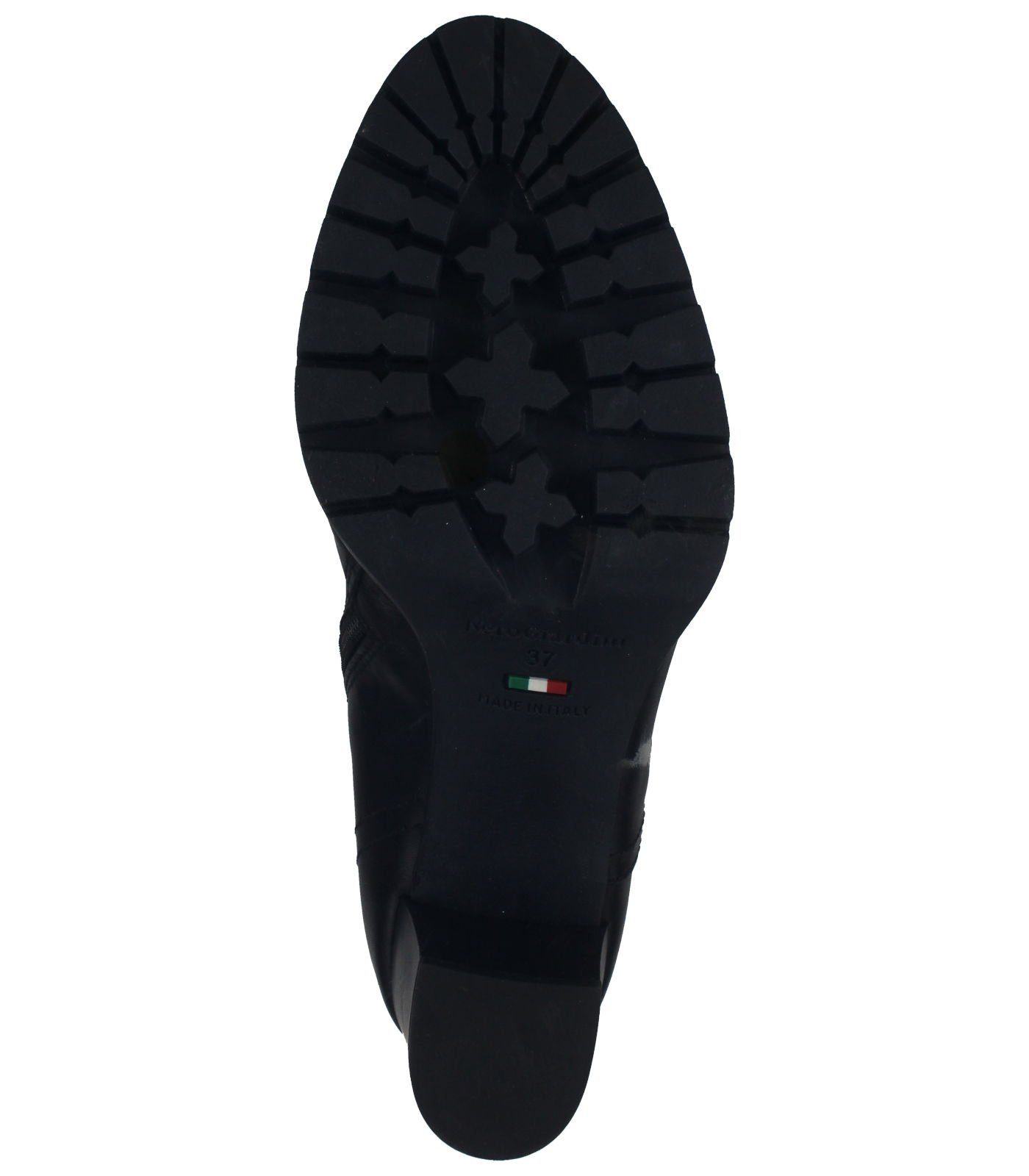 Nero Giardini Stiefelette Leder/Textil Schwarz High-Heel-Stiefelette