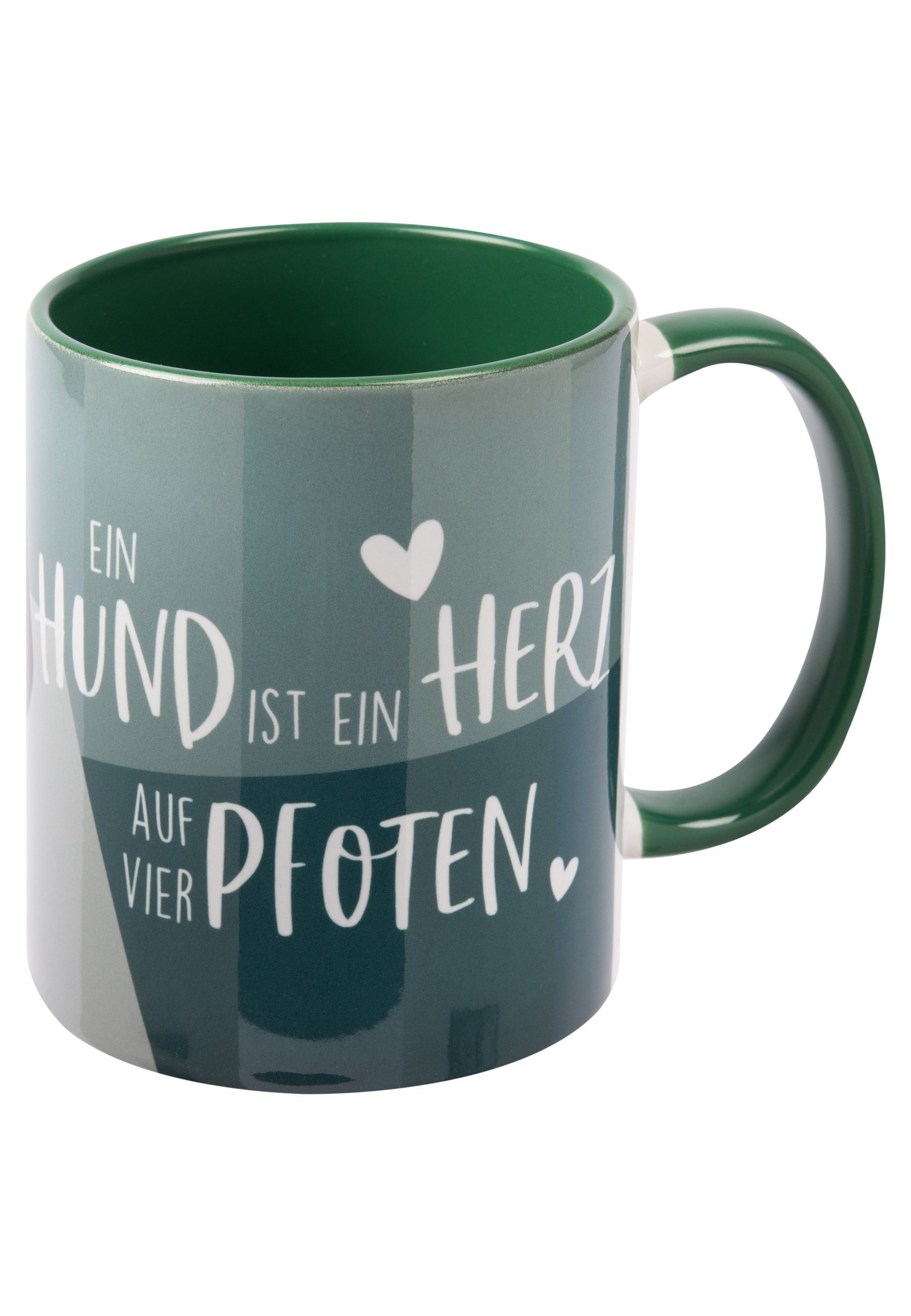 - auf Ein Tasse Labels® ein Hund United Hunde Herz Pfoten ist Tasse Dackel Grün, Keramik vier