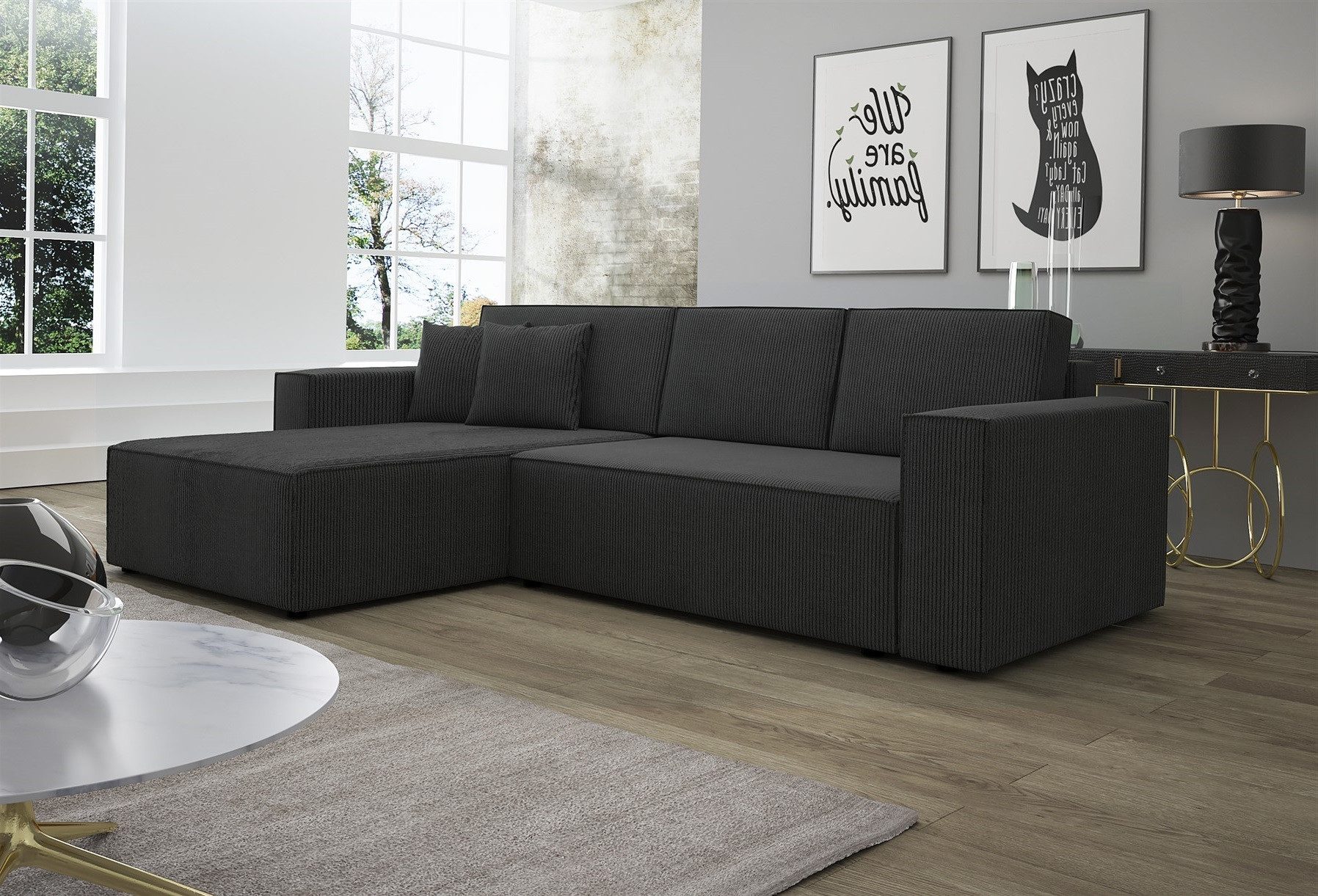 Fun Möbel Ecksofa Schlafsofa Sofa CONOR günstig online kaufen