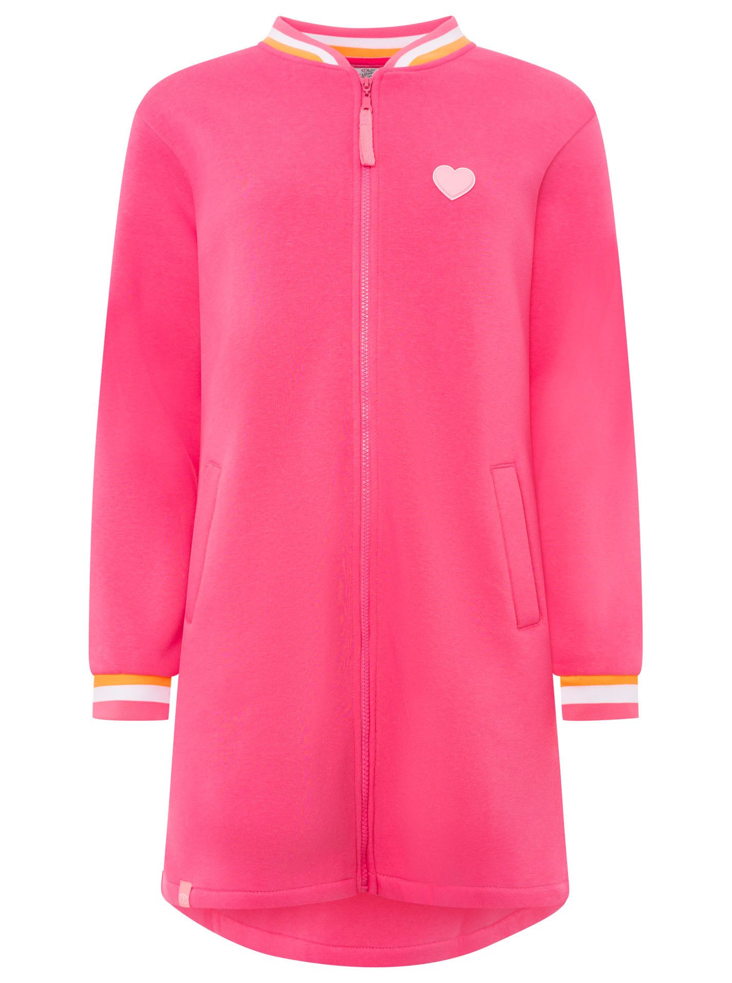 Zwillingsherz Sweatjacke Bombermantel "Heart Patch"