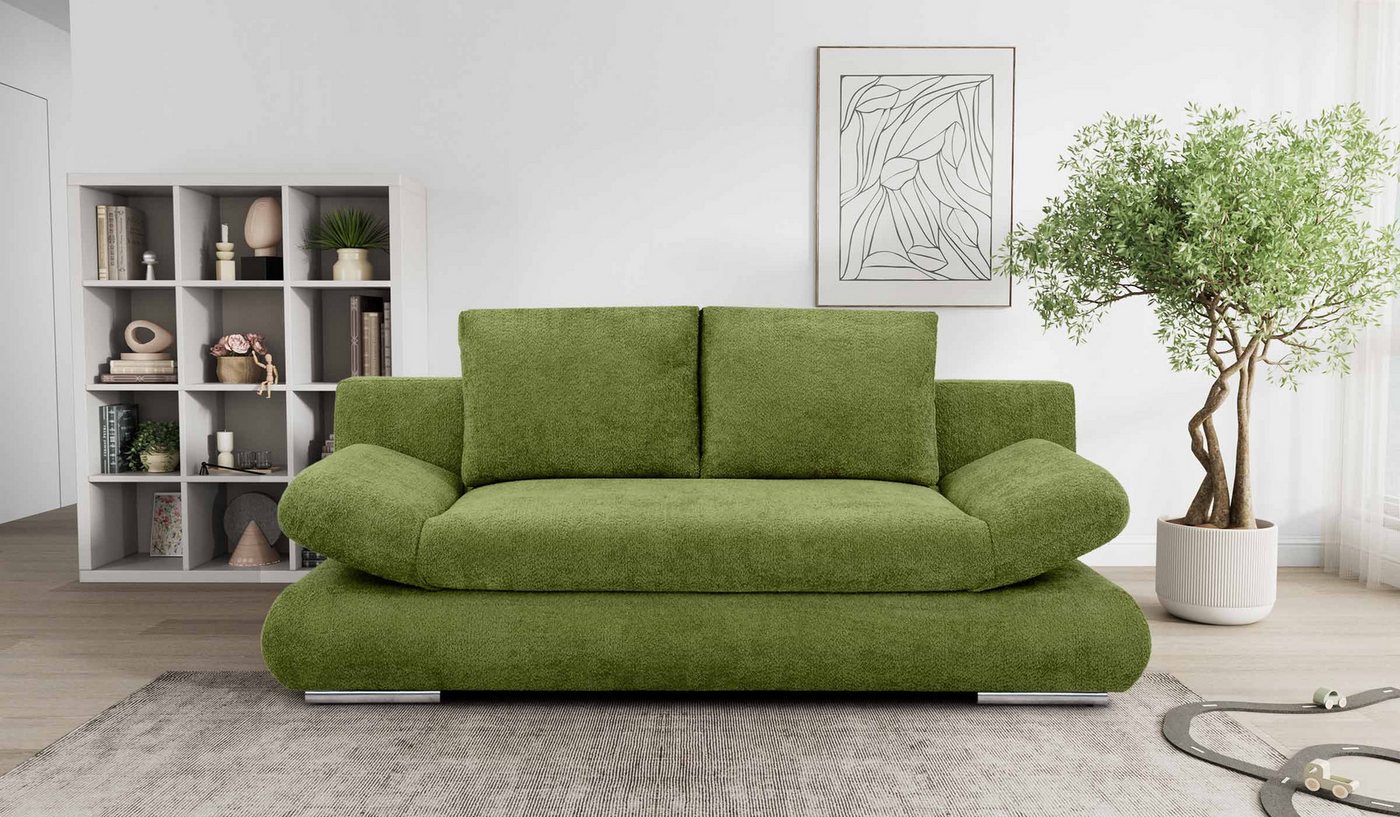 Hygger Möbelhaus Schlafsofa NEXT Schlafsofa mit Bettfunktion, Bettkasten & Federkern, 145 × 202 cm Liegefläche für den täglichen Schlaf, verstellbare Armlehnen, großer Bettkasten, pflegeleichter Bezug