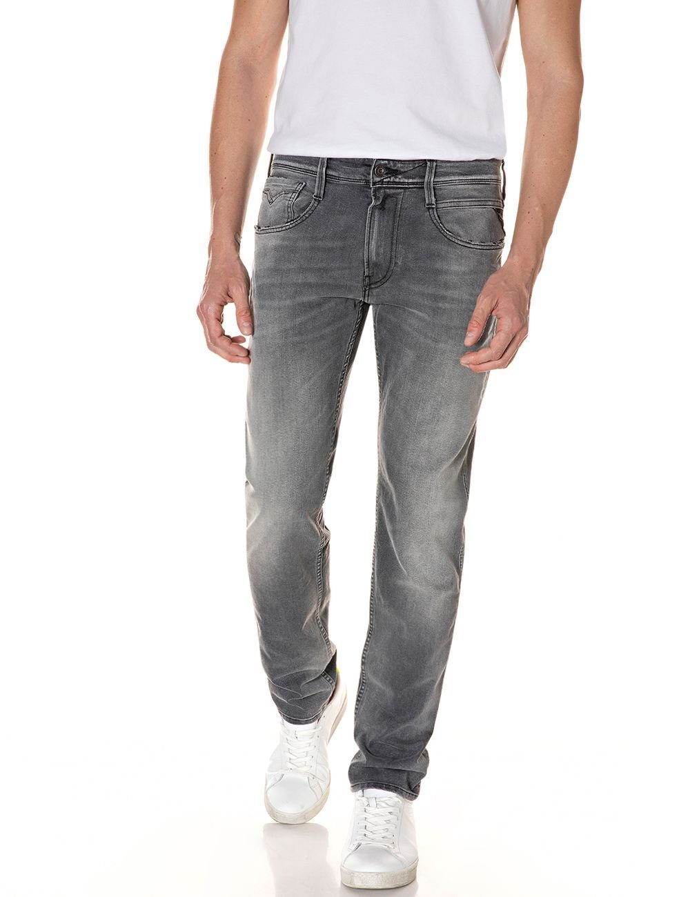 mit Slim-fit-Jeans Replay Stretch ANBASS