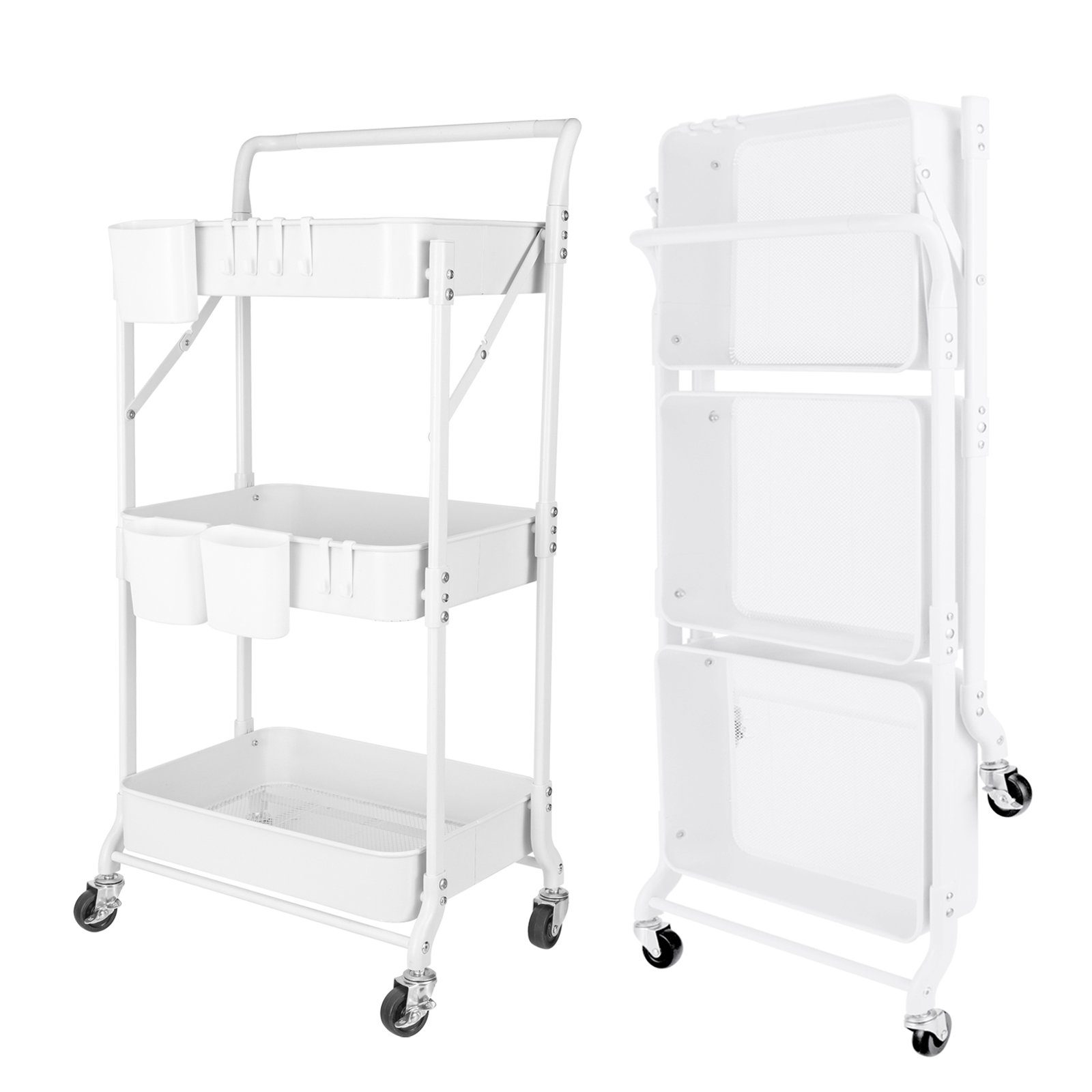 HomeGuru Beistellwagen 3 Etagen, klappbar Servierwagen, günstig online kaufen