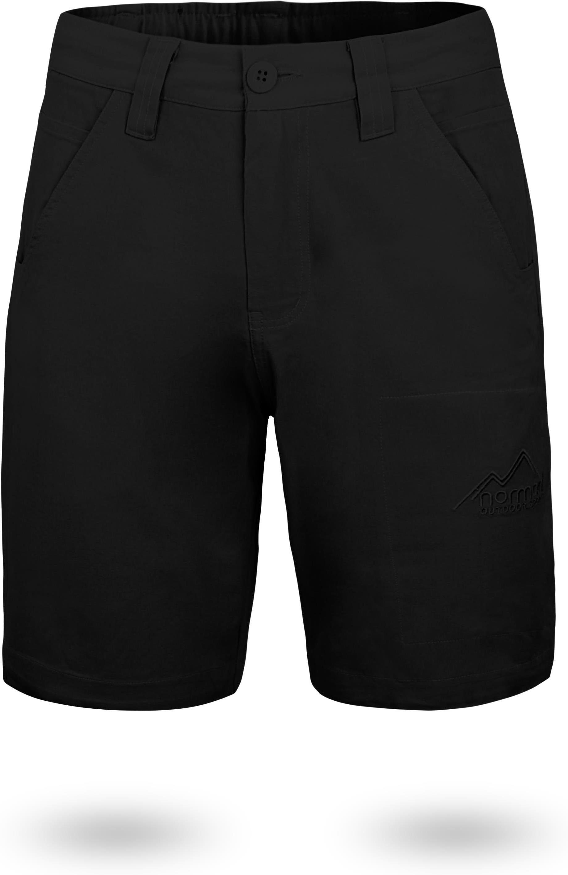 aus Shorts 100% invisible Gobi Bio-Baumwolle Schwarz Herren normani Shorts mit kurze Chino Vintage Sommershort Bermudas Zippertasche
