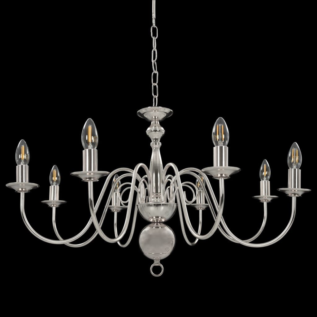 furnicato Kronleuchter Eleganter 80 x 45 cm in Silber