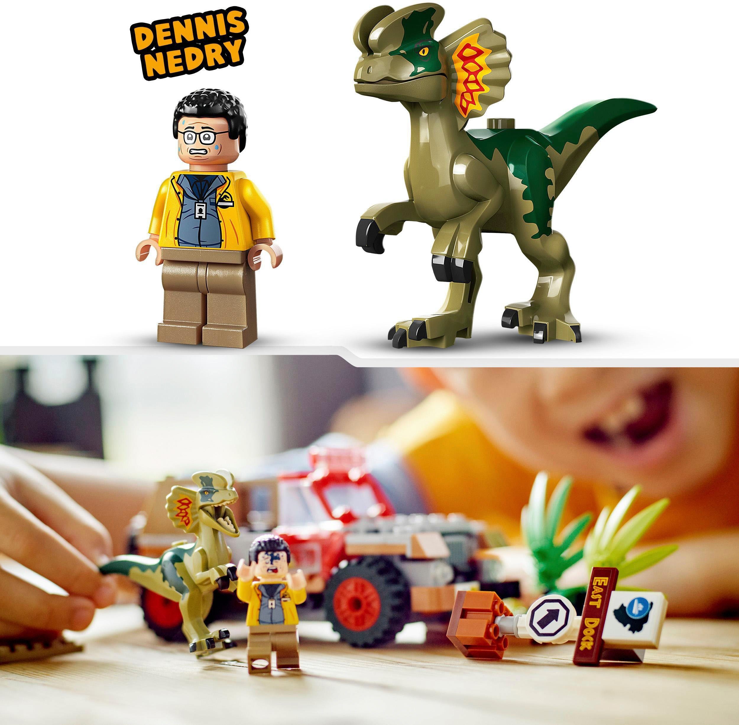 Jurassic Park, LEGO® (211 St), Europe des (76958), Hinterhalt LEGO® Konstruktionsspielsteine Made Dilophosaurus in