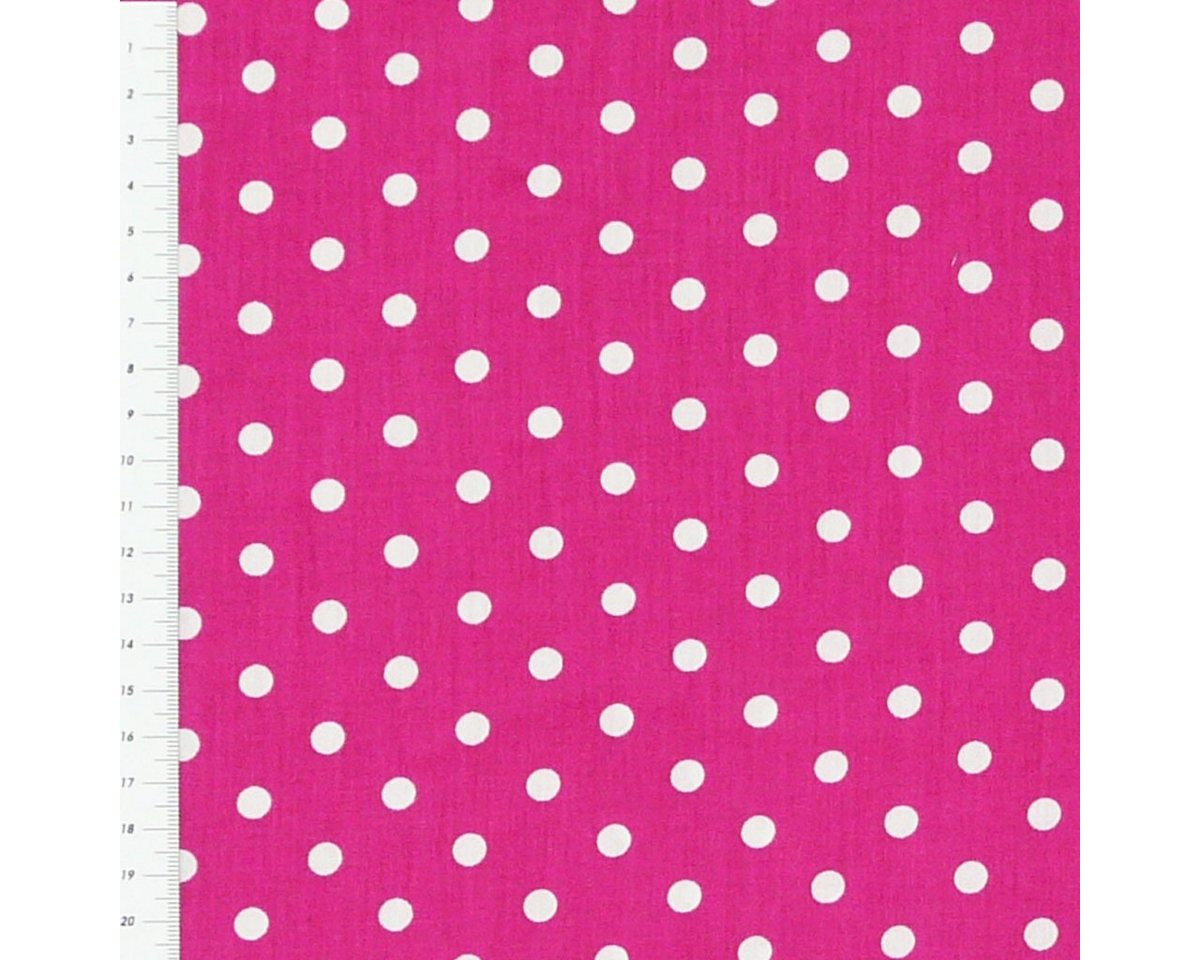 Thumbnail - SCHÖNER LEBEN. Stoff Baumwollstoff Punkte groß Ø 7mm pink weiß