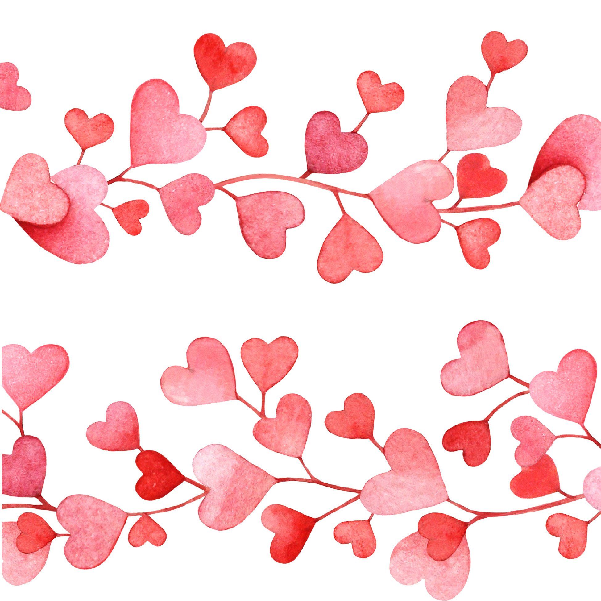 Fasana Papierserviette 20 Servietten Red Hearts Pattern 33x33cm, (20 St)