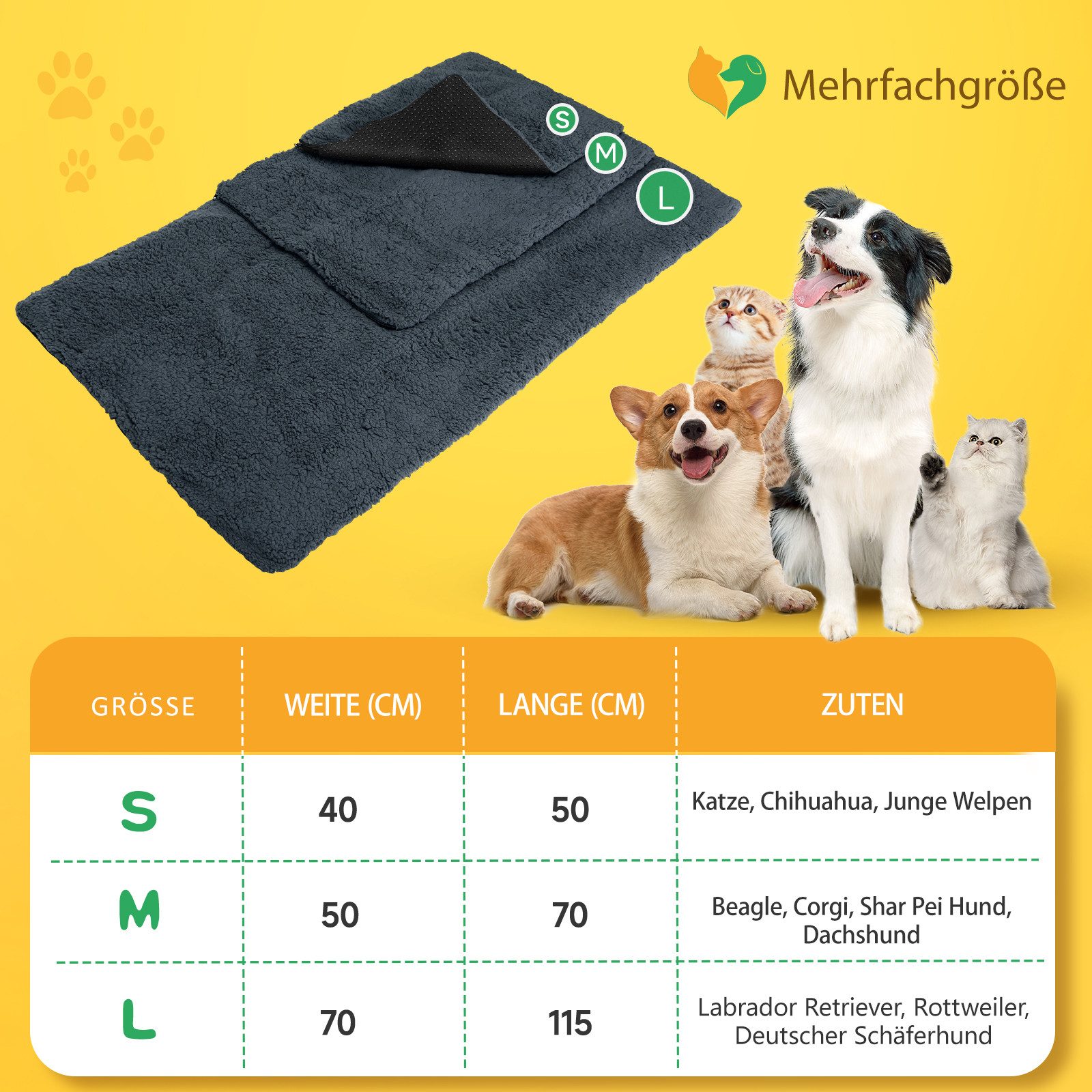 nobleza Hundematte Selbstheizende Decke für Hunde günstig online kaufen
