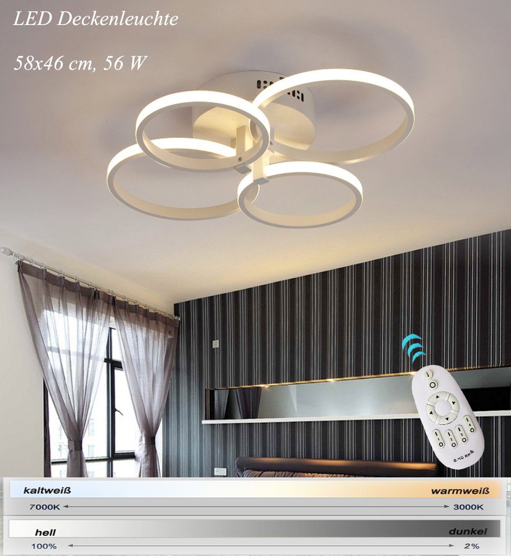 Euroton LED Deckenleuchte LED Deckenlampe Fernbediening günstig online kaufen