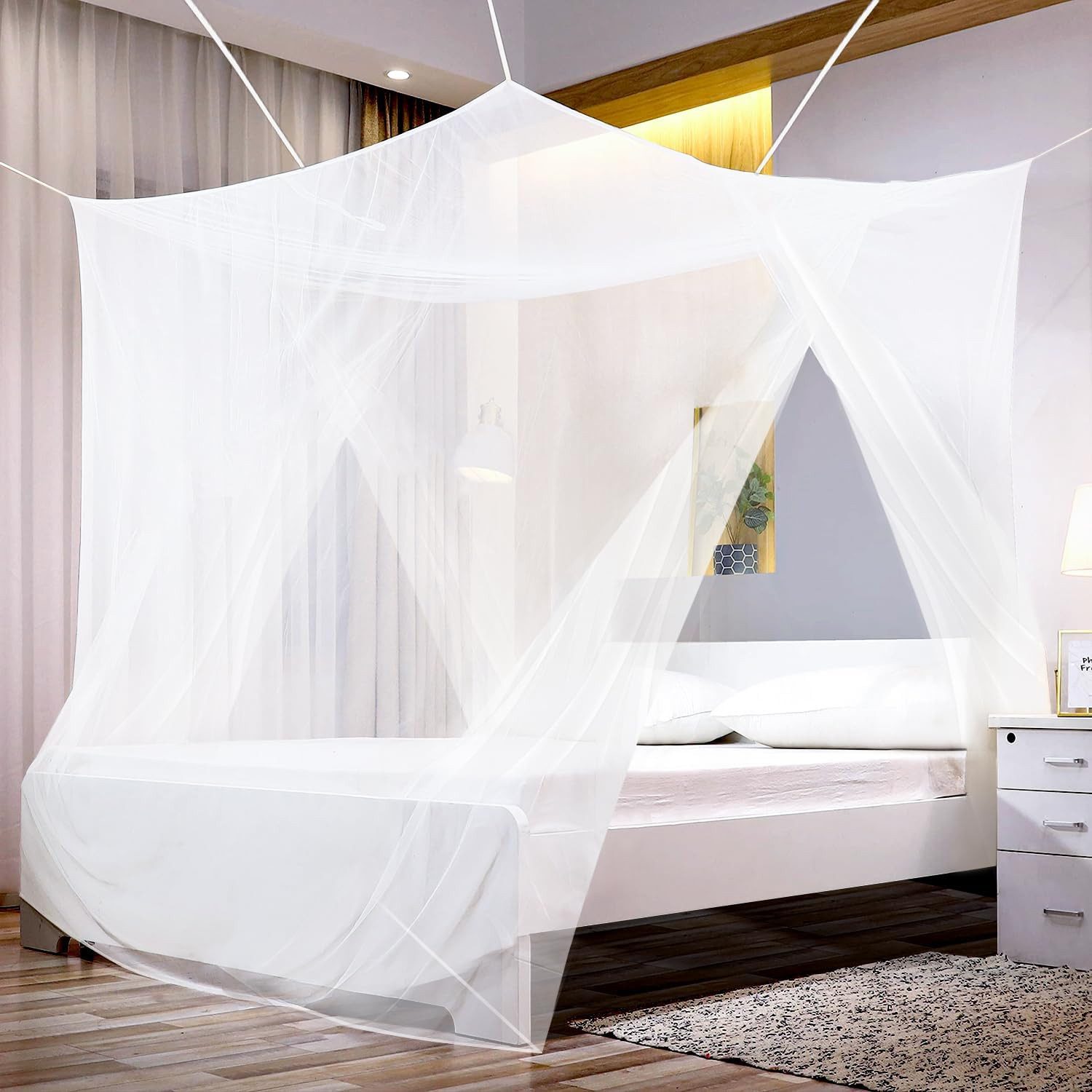 Sekey Moskitonetz Moskitonetz Bett Betthimmel Baby Baldachin Mückennetz Weiß, Insektenschutz Fliegengitter Fliegennetz Kinder für Bett und Reise