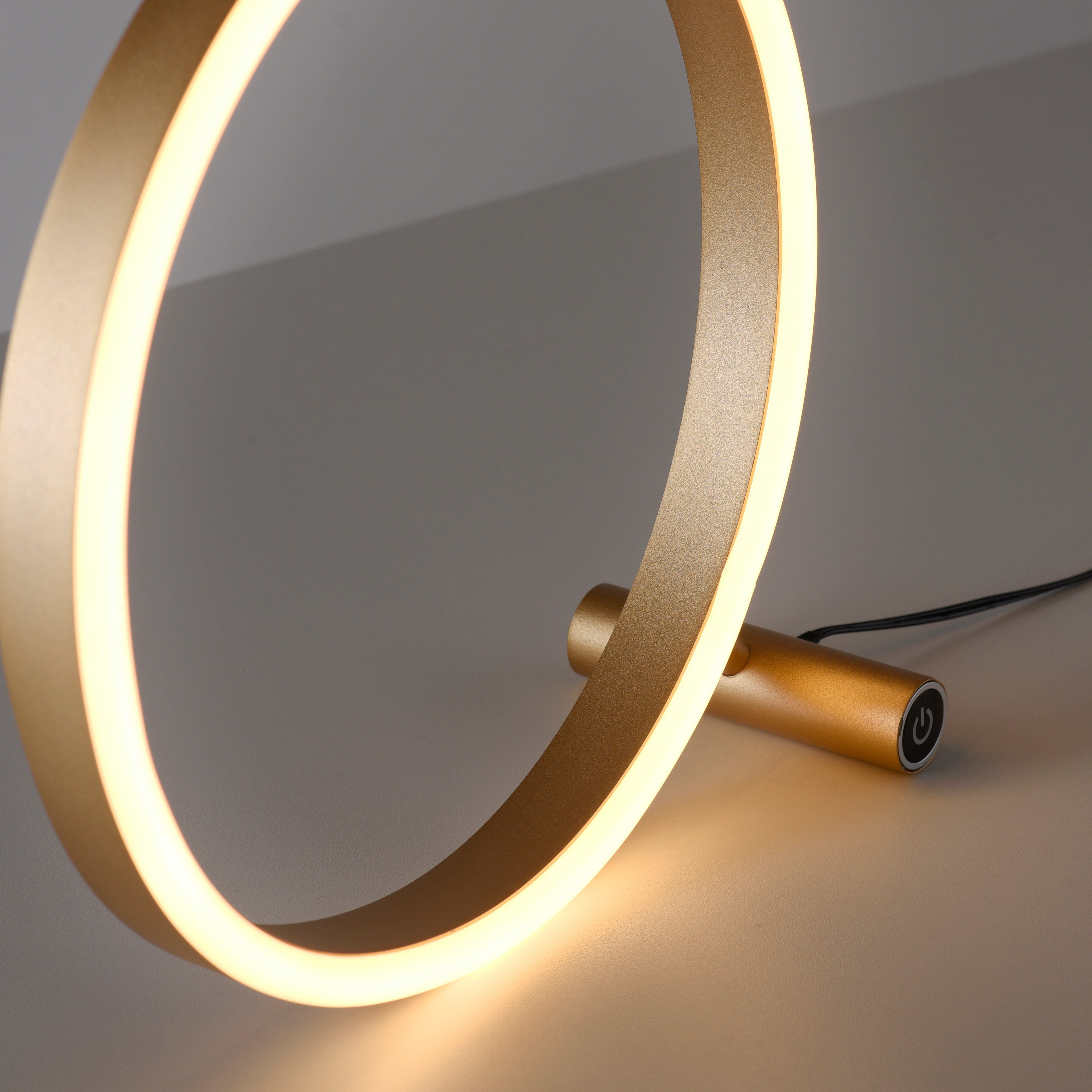 JUST LIGHT Tischleuchte RITUS, LED fest integriert, Warmweiß, LED, dimmbar über Touchdimmer
