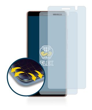 BROTECT Full-Screen Schutzfolie für Nokia 7 Plus, Displayschutzfolie, 2 Stück, 3D Curved klar