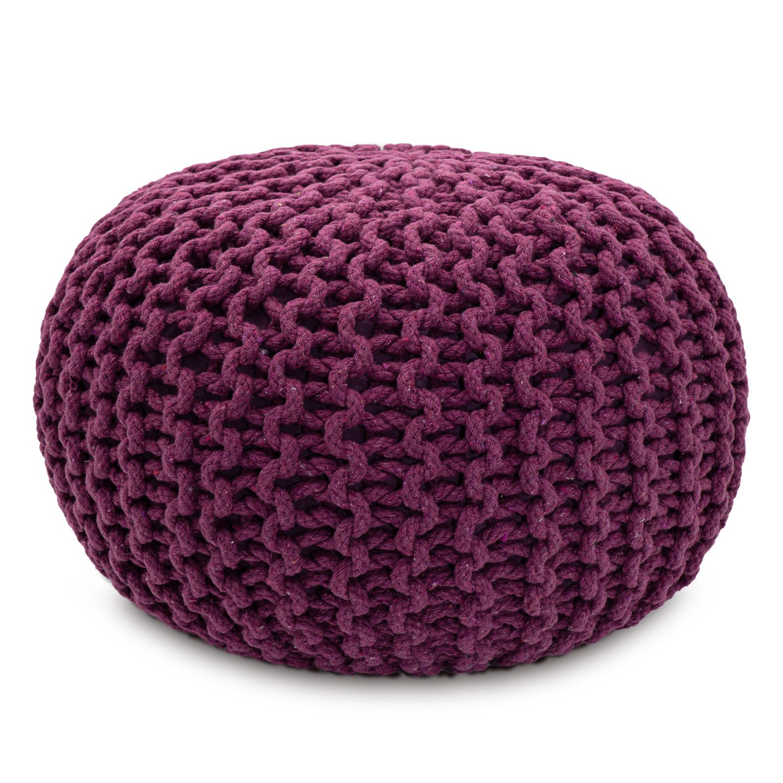 Amagohome Sitzhocker Sitzpouf Strickhocker Pouf Ø45 günstig online kaufen