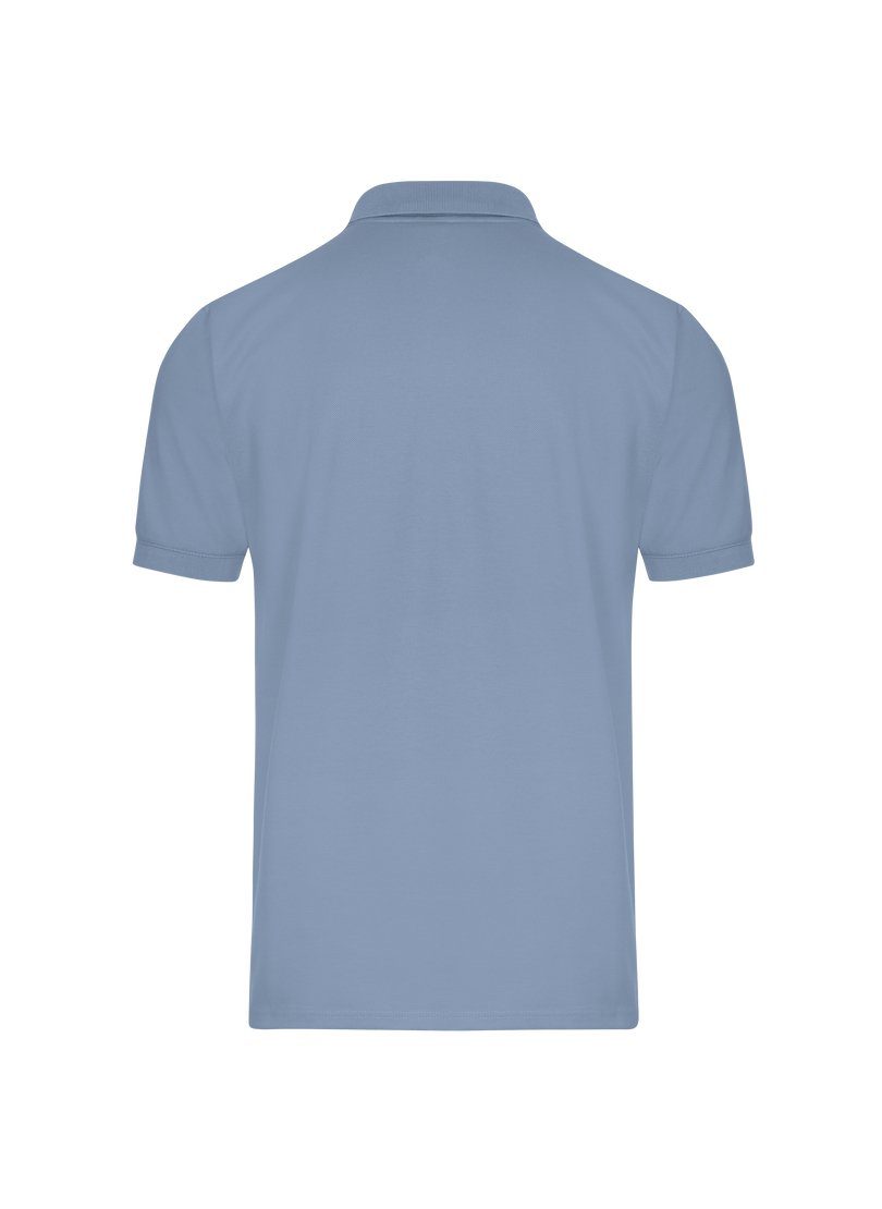 Trigema Poloshirt TRIGEMA Polohemd Brusttasche pearl-blue mit