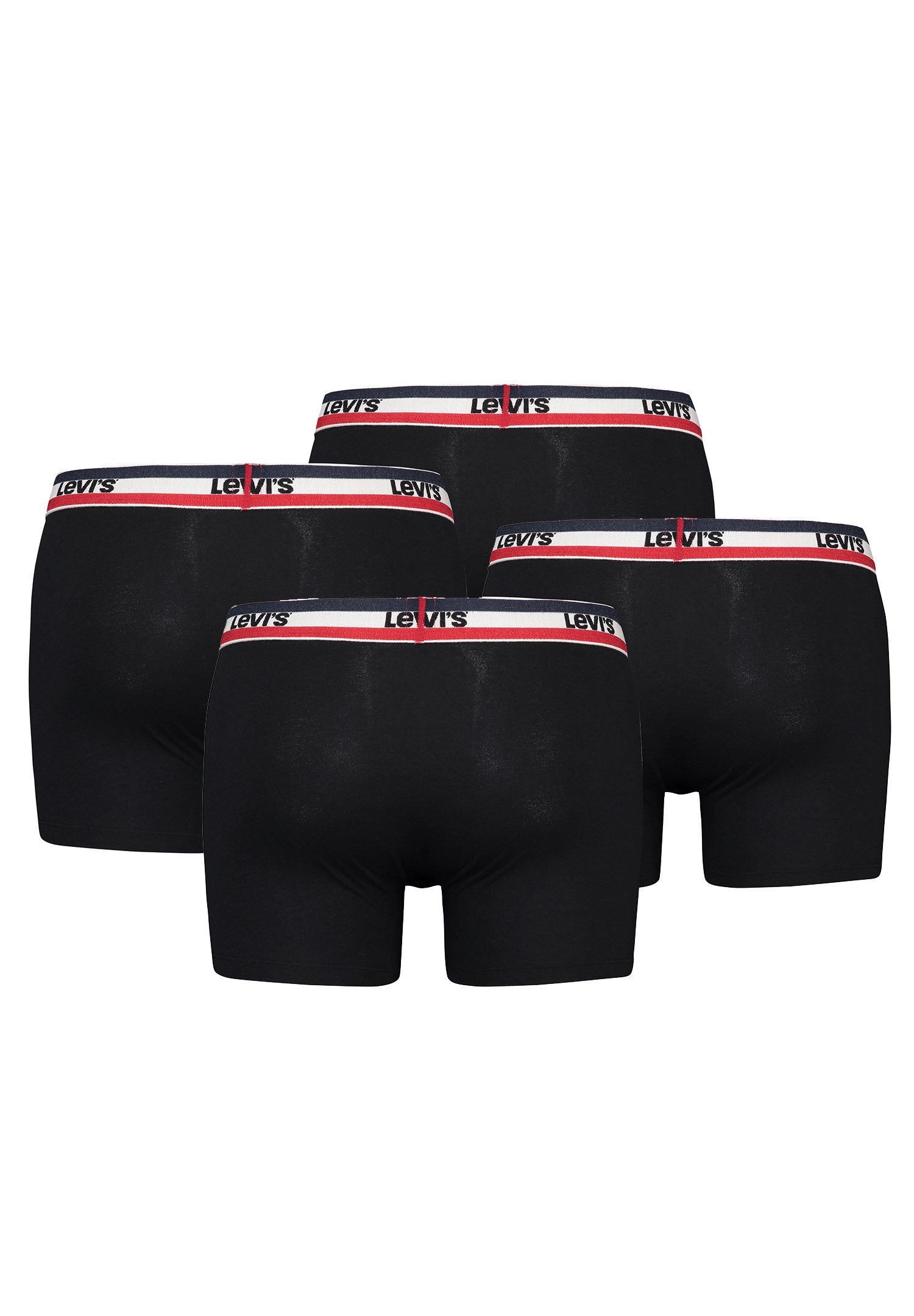 Levi's® Boxershorts MEN SPRTSWR 4er 4er-Pack) Pack LOGO BRIEF CO ORGANIC Black (Set, 4-St., BOXER