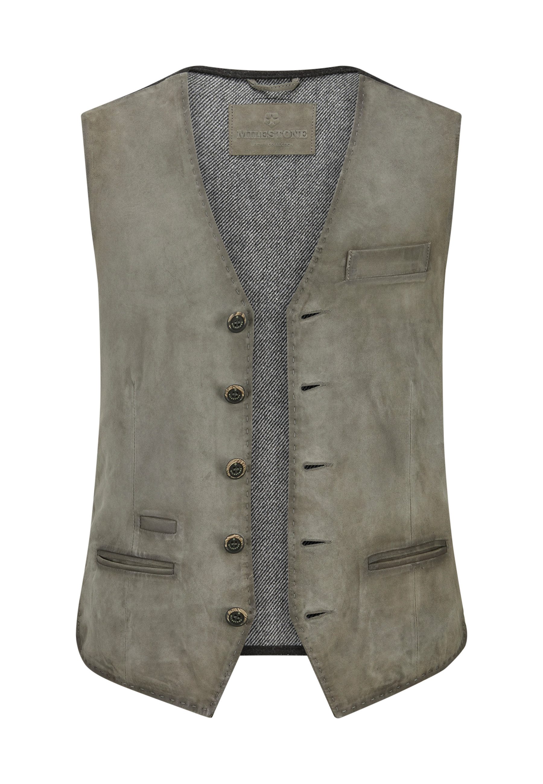 Milestone Lederweste MSRenzo aus hochwertigem Veloursleder günstig online kaufen