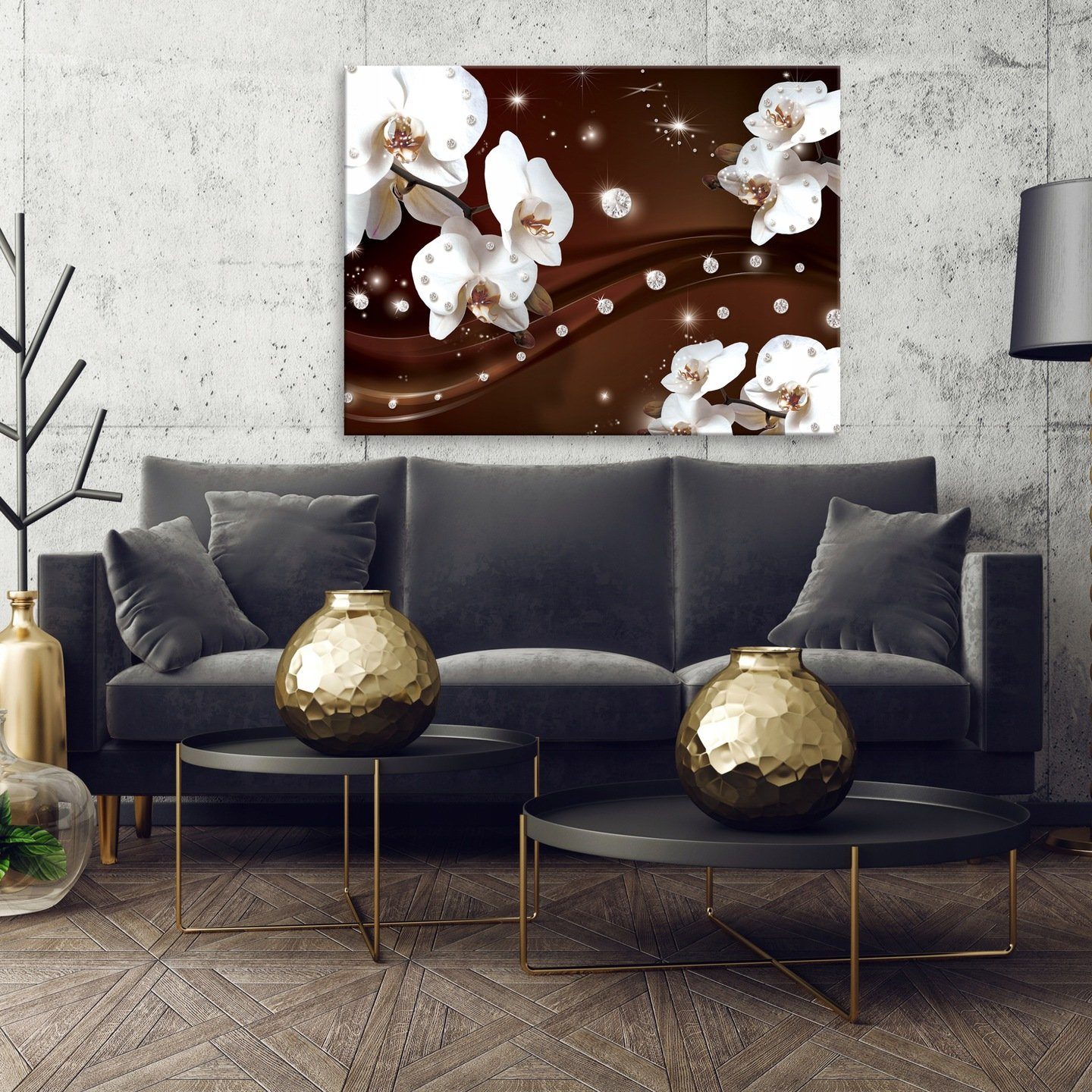 Wallarena Leinwandbild Blumen Abstrakt Orchidee Wandbild günstig online kaufen