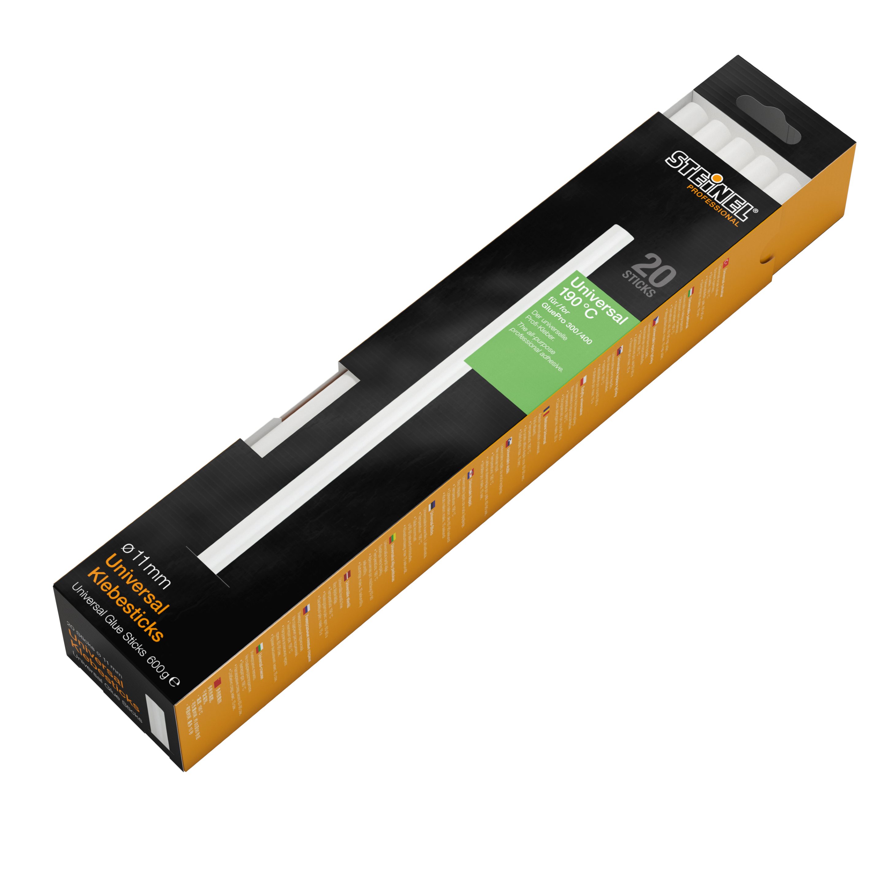 steinel Klebesticks Universal, Ø 11 mm, 20x Heißklebesticks, weiß
