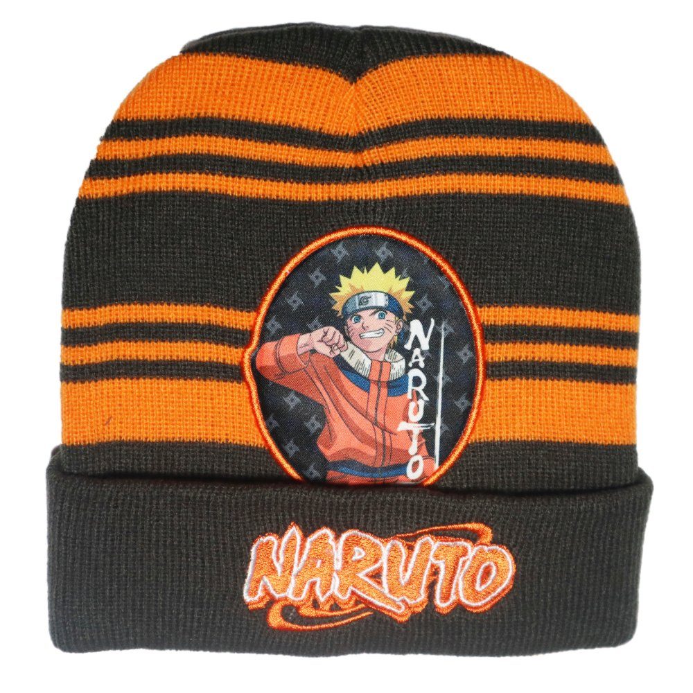 Fleecemütze Anime Jungen Shippuden Dunkelgrün Wintermütze Mütze 54/56 Gr. Naruto Naruto